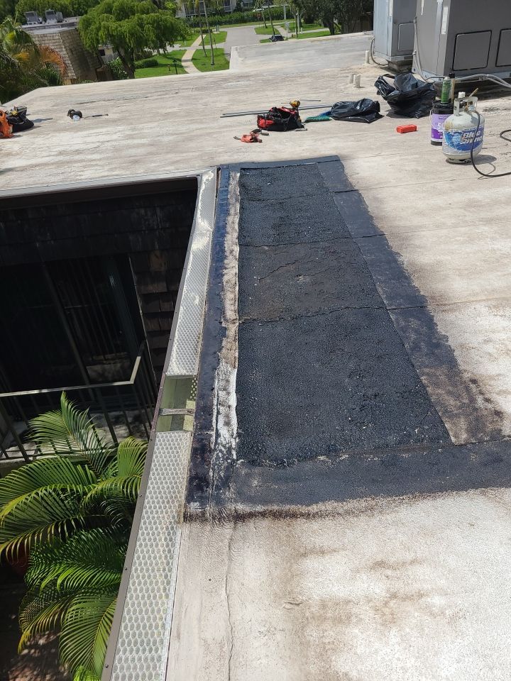Flat Roof Repair using Certainteed Flintlastic SA Roofing System by Aastro Roofing