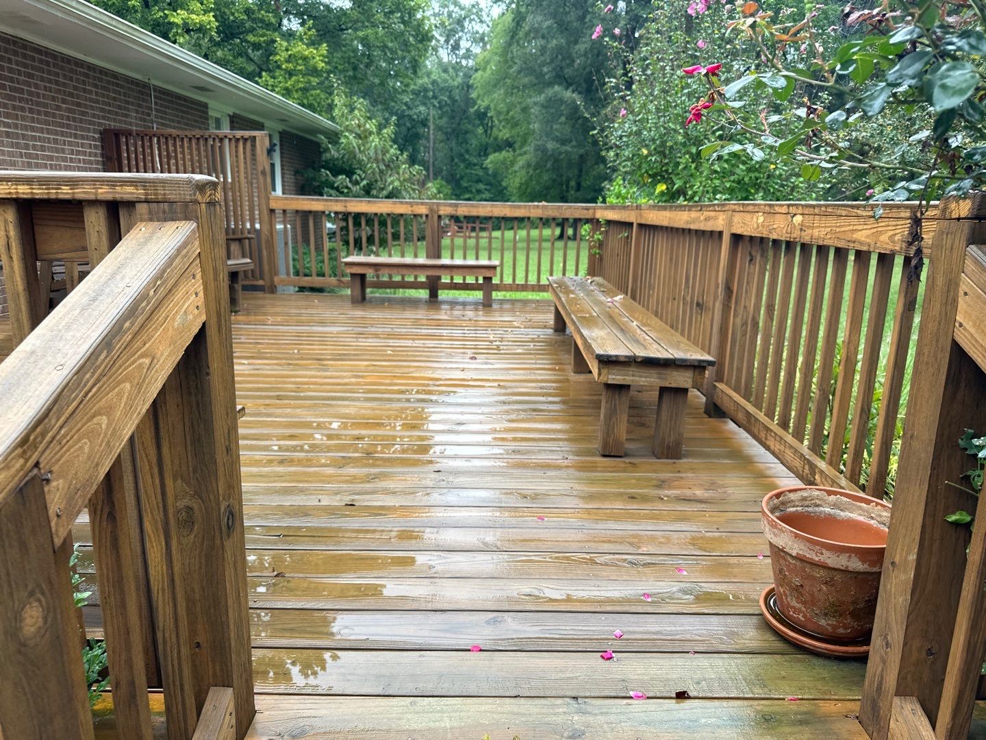 Weathered Deck and Swing using Wood Sealant by DuraSeal