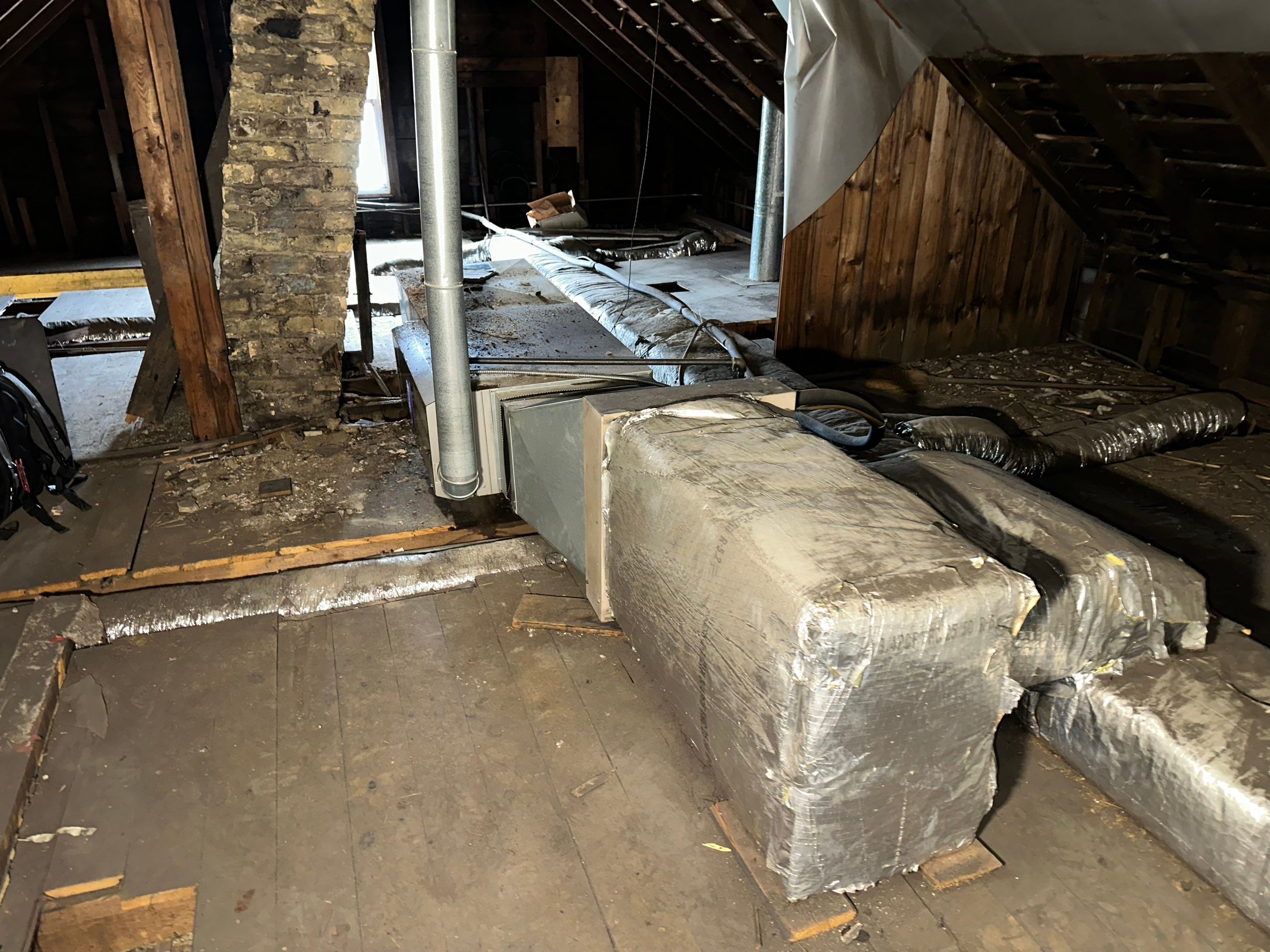 Hybrid Heat Pump System Attic Installation by MMDS
