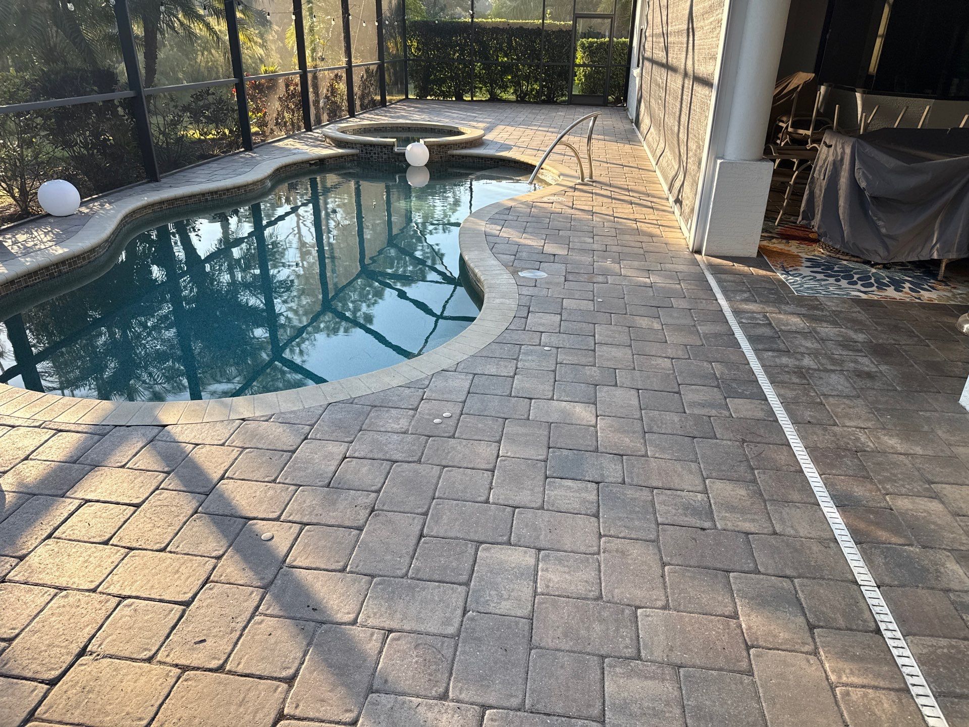 Flat Tile Roof, Paver Pool Deck & Driveway Cleaning | Cove at Twin Rivers, Parrish FL by Sunshine AquaWash