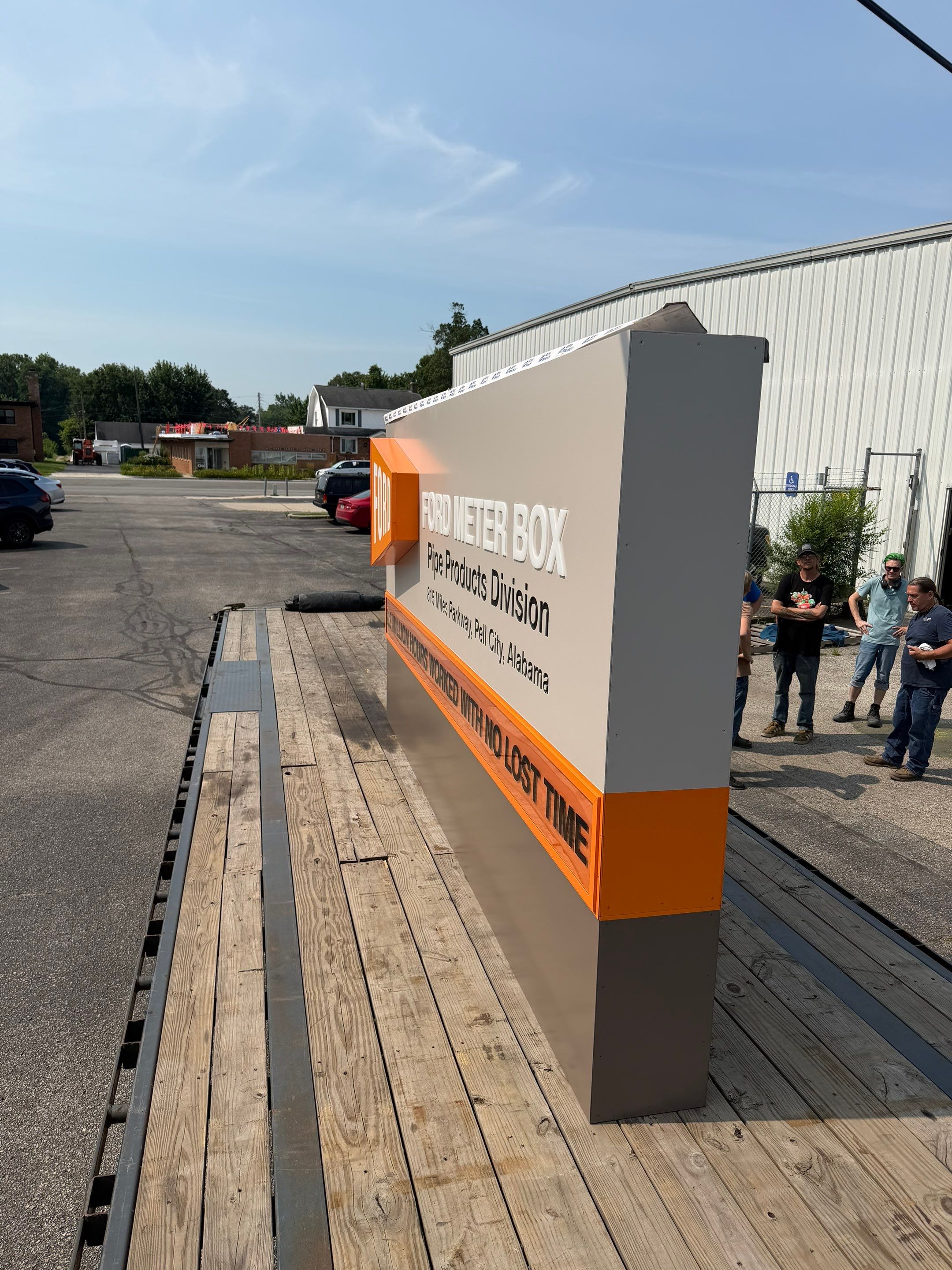 Monument Signage Installation and Site Wayfinding for Ford Meter Box by Hayes Design co