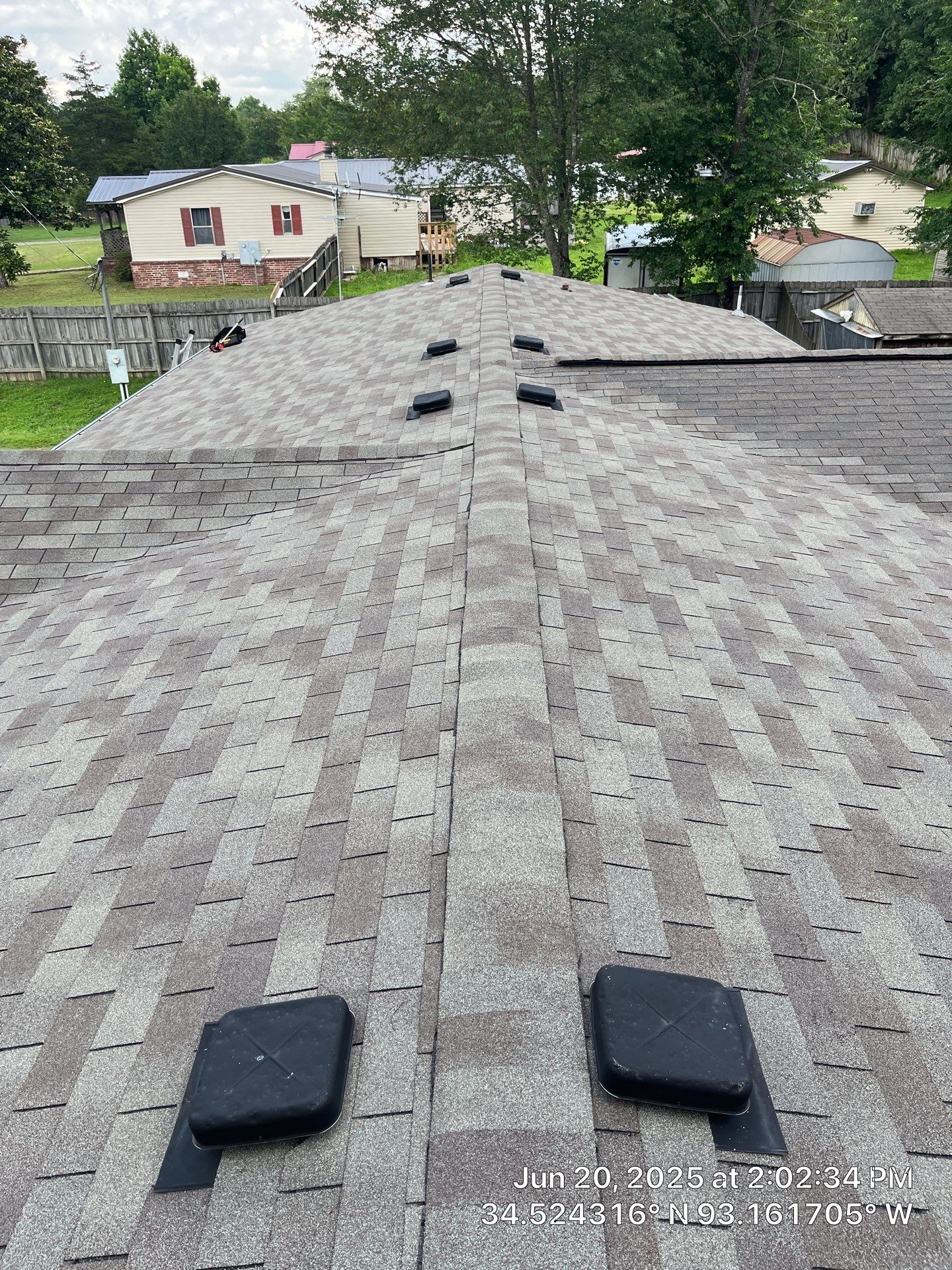 GAF Timberline HDZ Roof Replacement and Decking Repair in Hot Springs by Temple Roofing and Exteriors