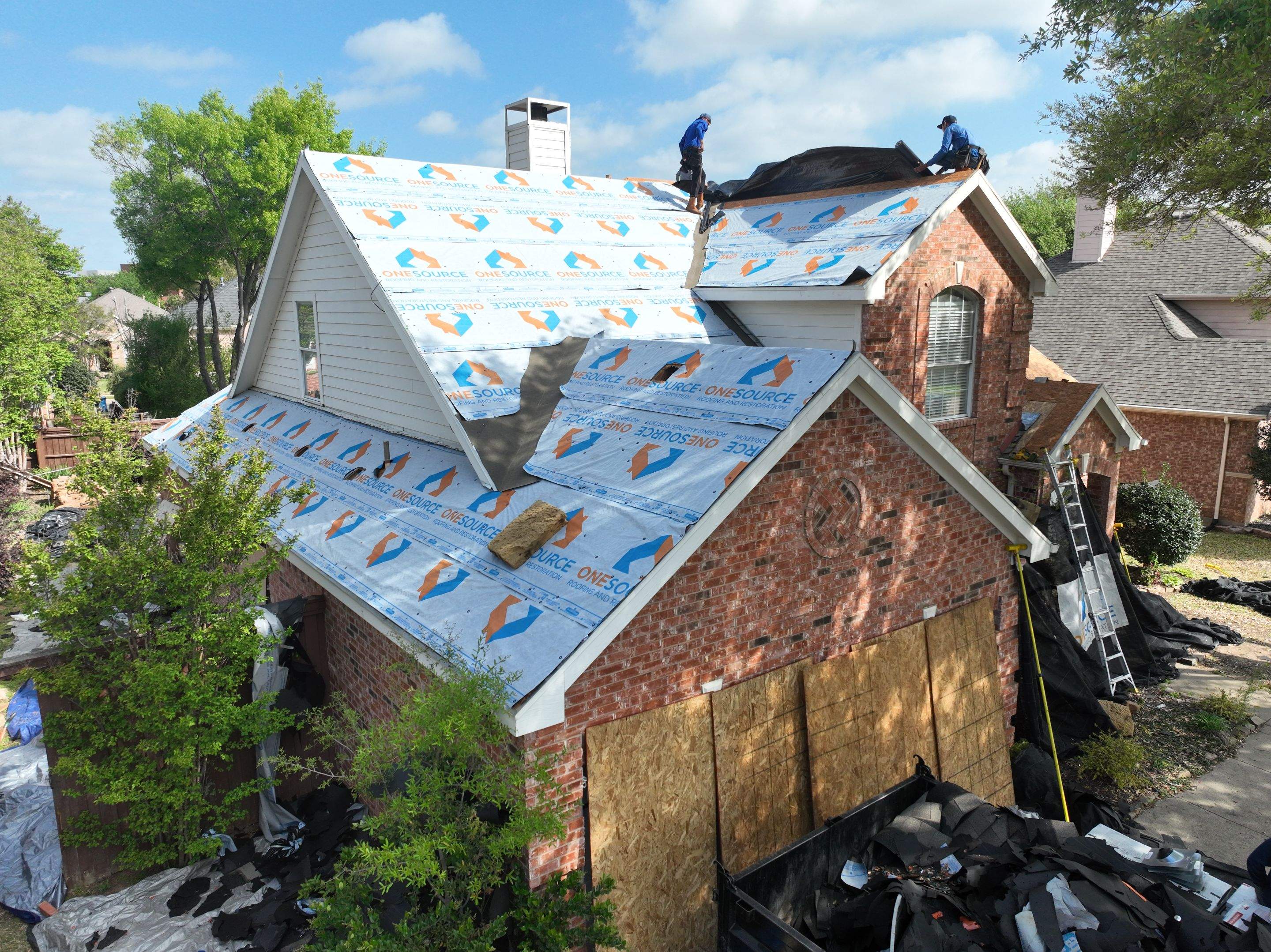 Residential Roofing Installation using IKO Nordic Granite Black by OneSource Roofing and Restoration