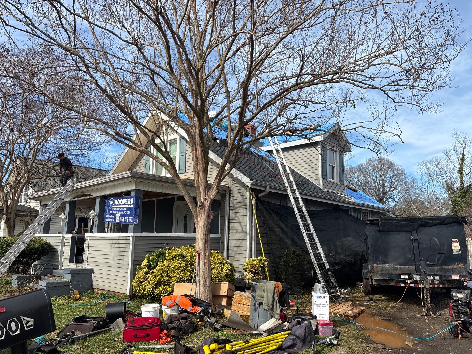Landmark Shingle Roof Replacement and Decking Repair in Greenville by Roofers LLC