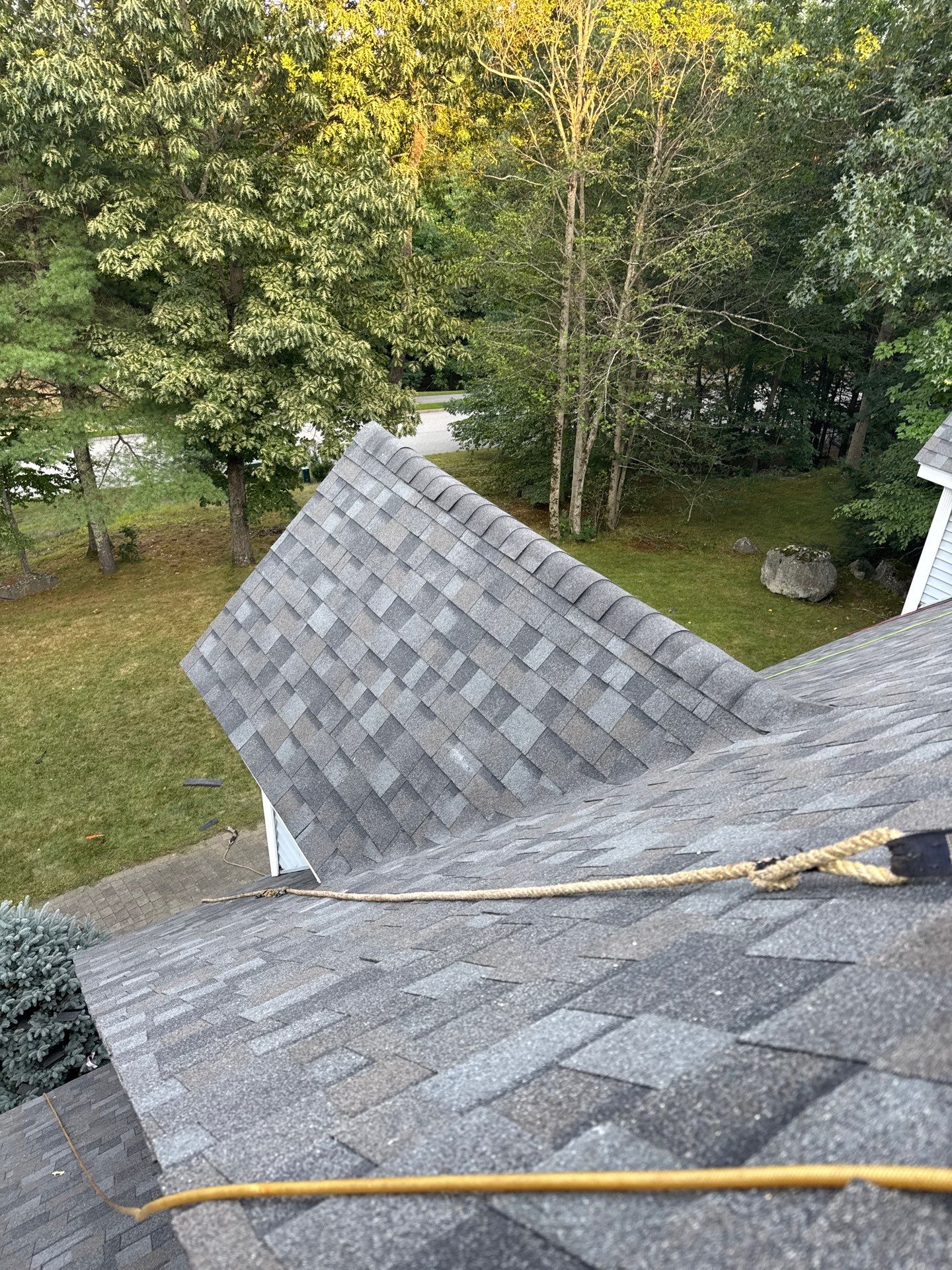 Cape Roof Replacement in Exeter, NH | Owens Corning Williamsburg Gray by Compass exteriors