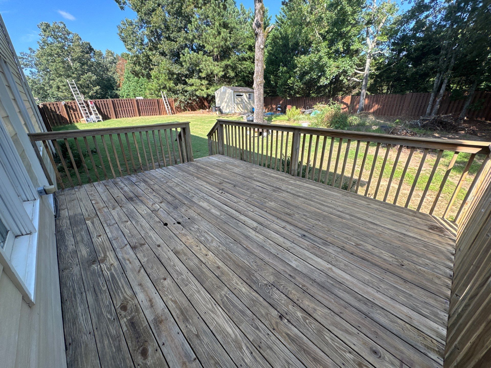 Complete Exterior House Painting and Deck Staining in Lawrenceville by Swift Home Renovations