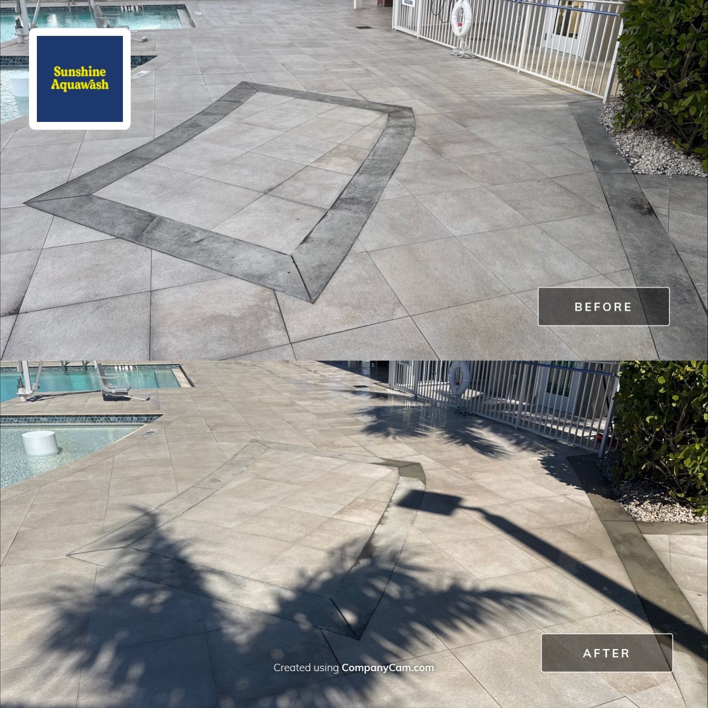 Hotel Pool Deck Cleaning at Compass Hotel Near Anna Maria, FL by Sunshine AquaWash