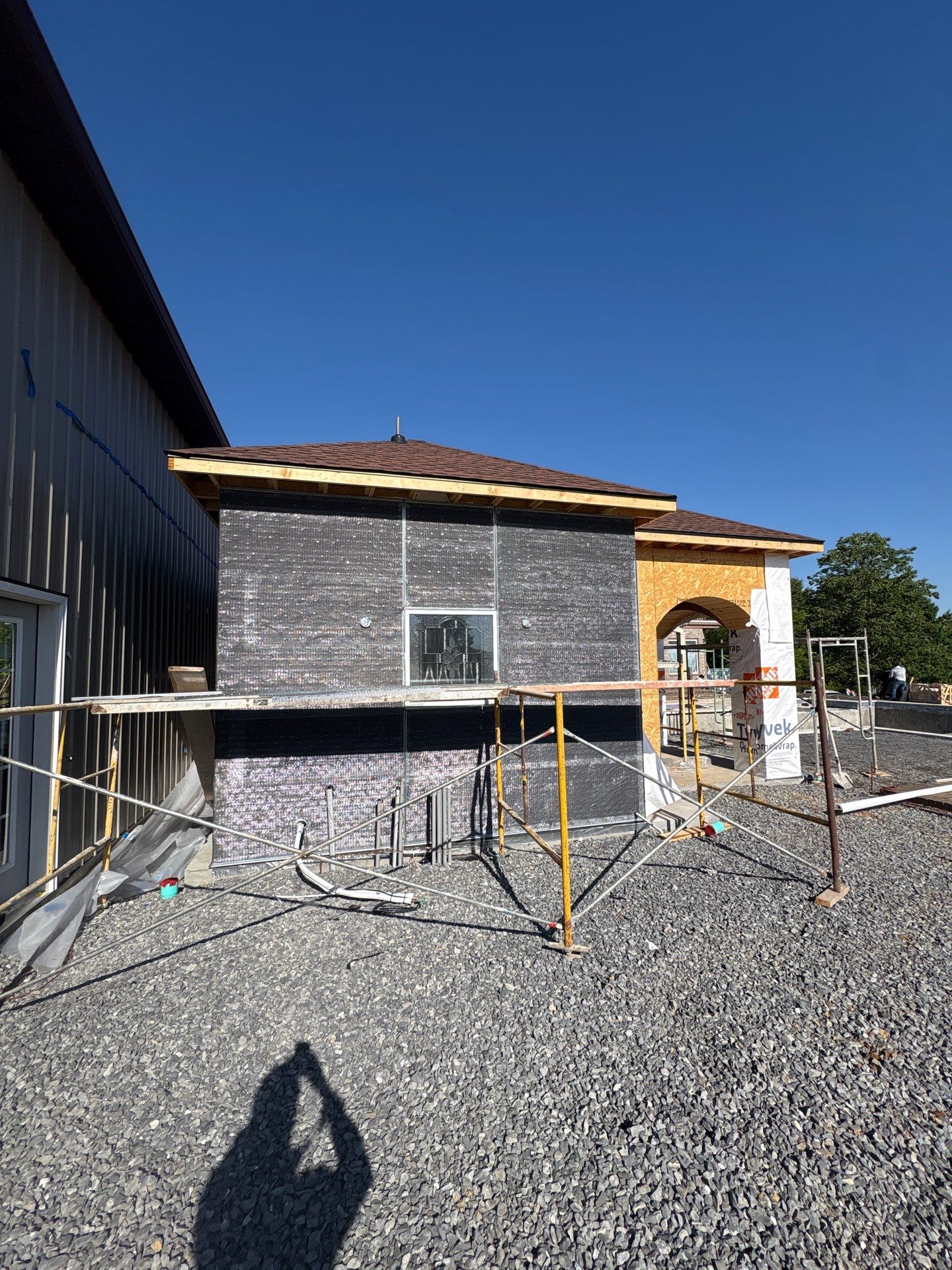Custom Stucco Pool House and Pavilion Construction in Cross Plains by U.S. Exterior Solutions