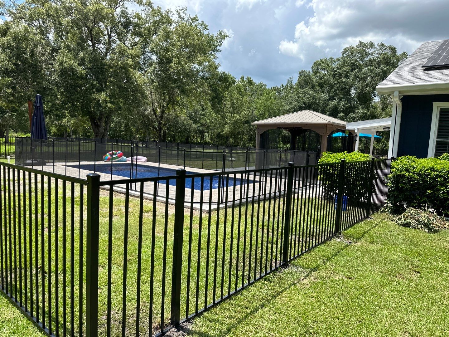 Aluminum Fence Installation using 3 Rail Aluminum Fence by Asap fence and gates, LLC