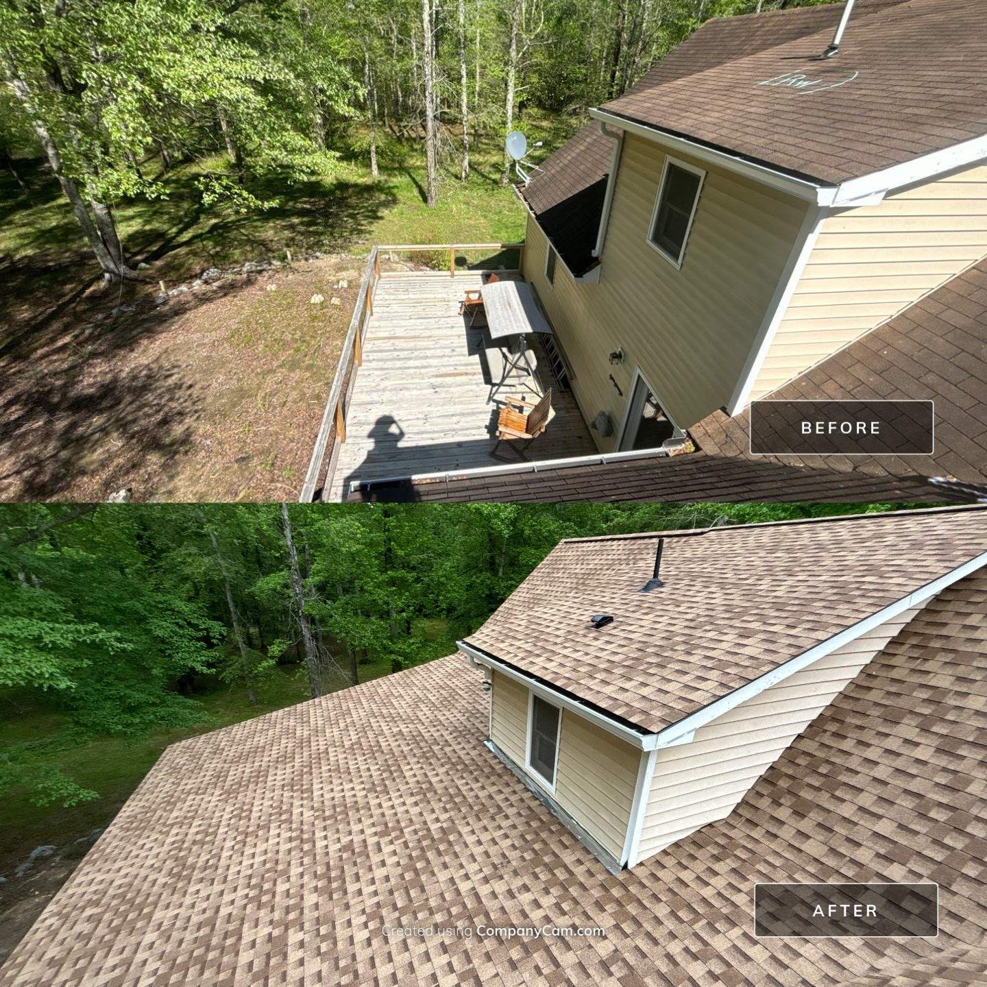 Roof Replacement and cover porch by Deerfield Roofing LLC