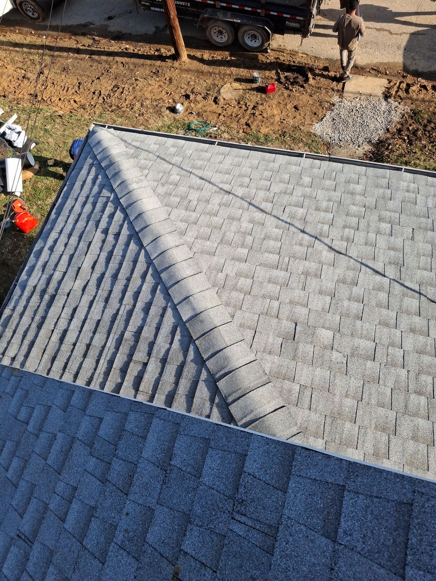 Residential Roofing Installation using GAF Timberline HDZ Charcoal by Rainstoppers Roofing