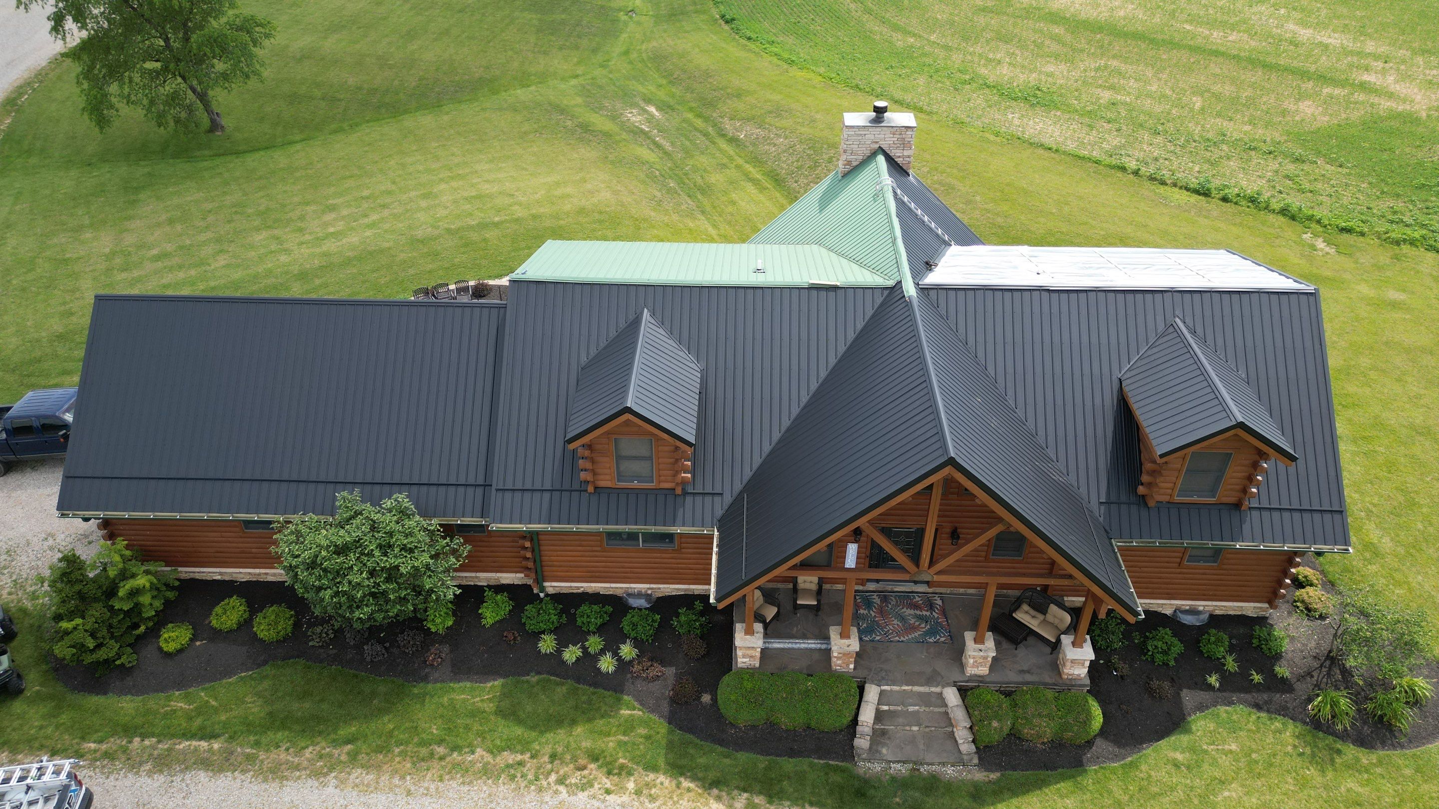 Residential Roofing Installation using Performance Panel Metal - Frost Black by RoofX 