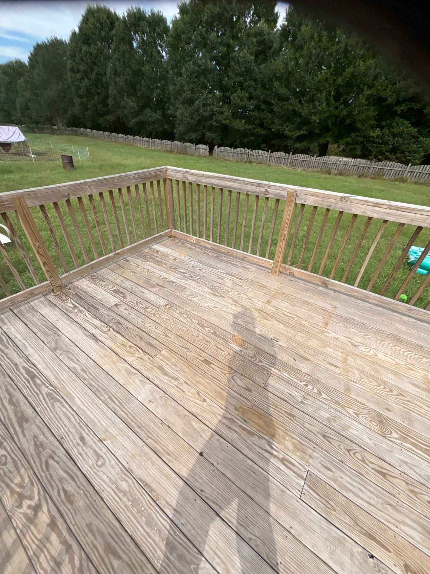 Concrete Walk Way and Wood Deck using Wood and Concrete Sealant by DuraSeal