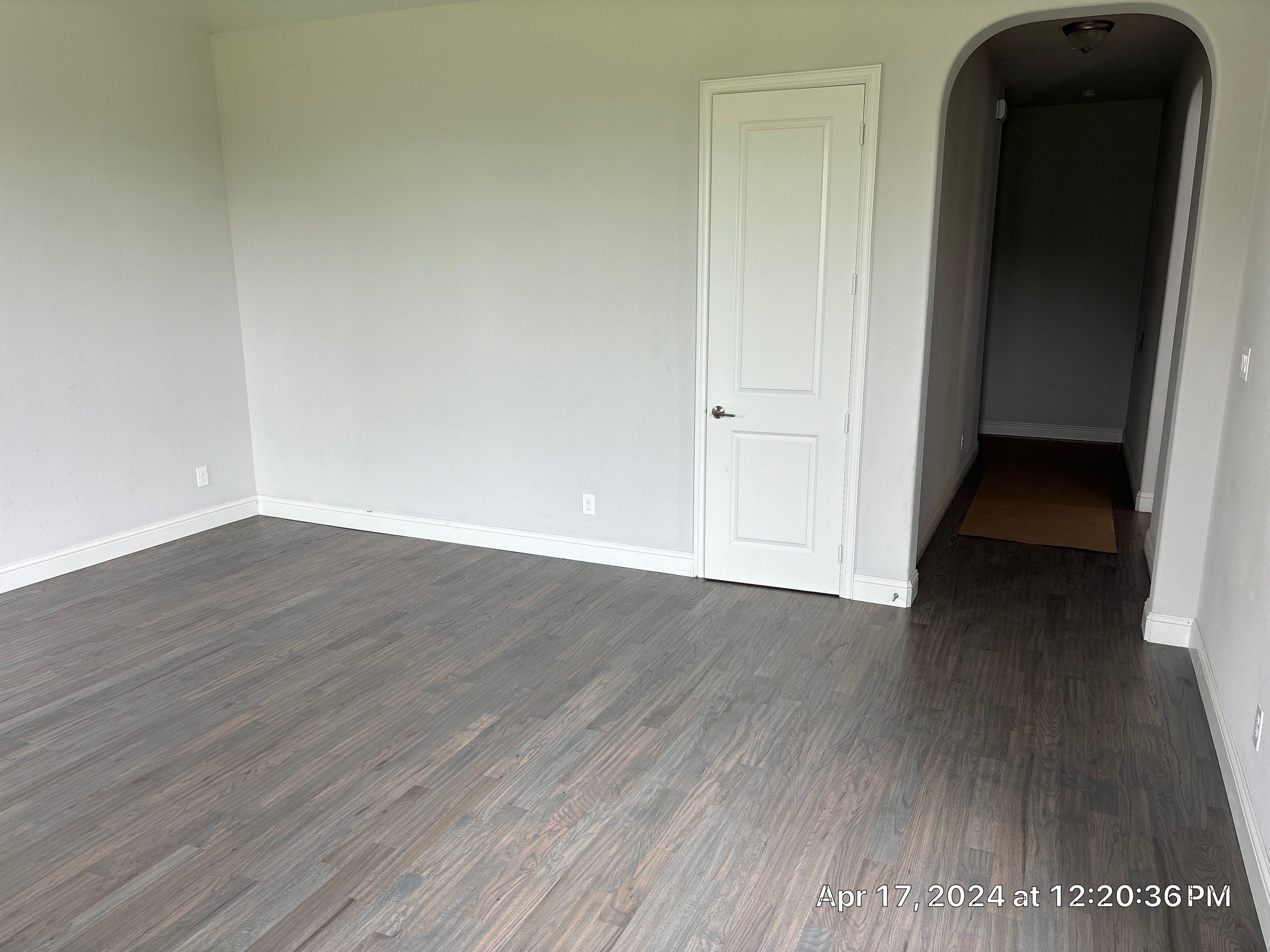 Refinish from Brown to Warm Gray by Bernard Hardwood Floors