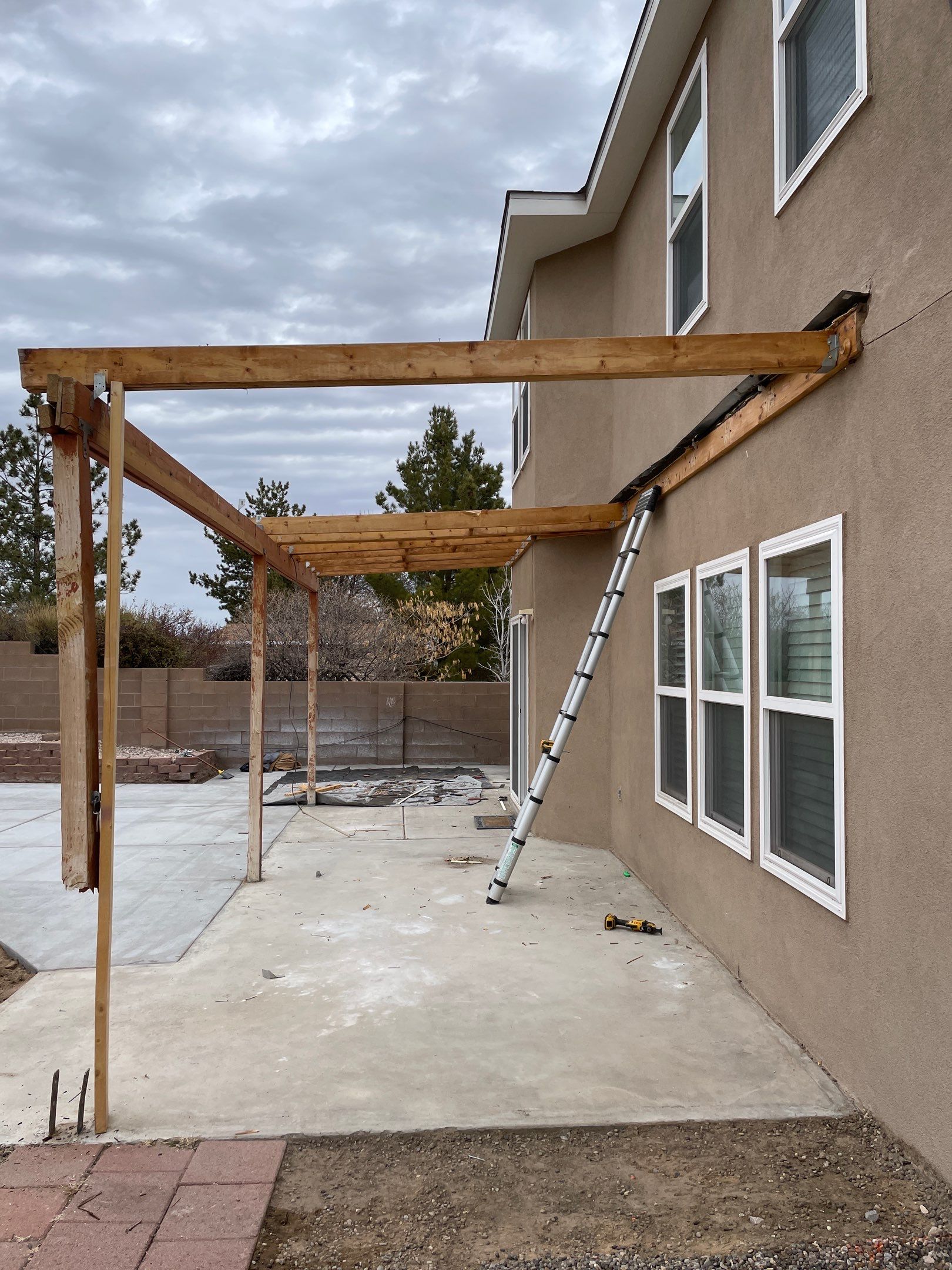 Patio Cover using Carved Douglas Fur by Rio Grande Building & Storage
