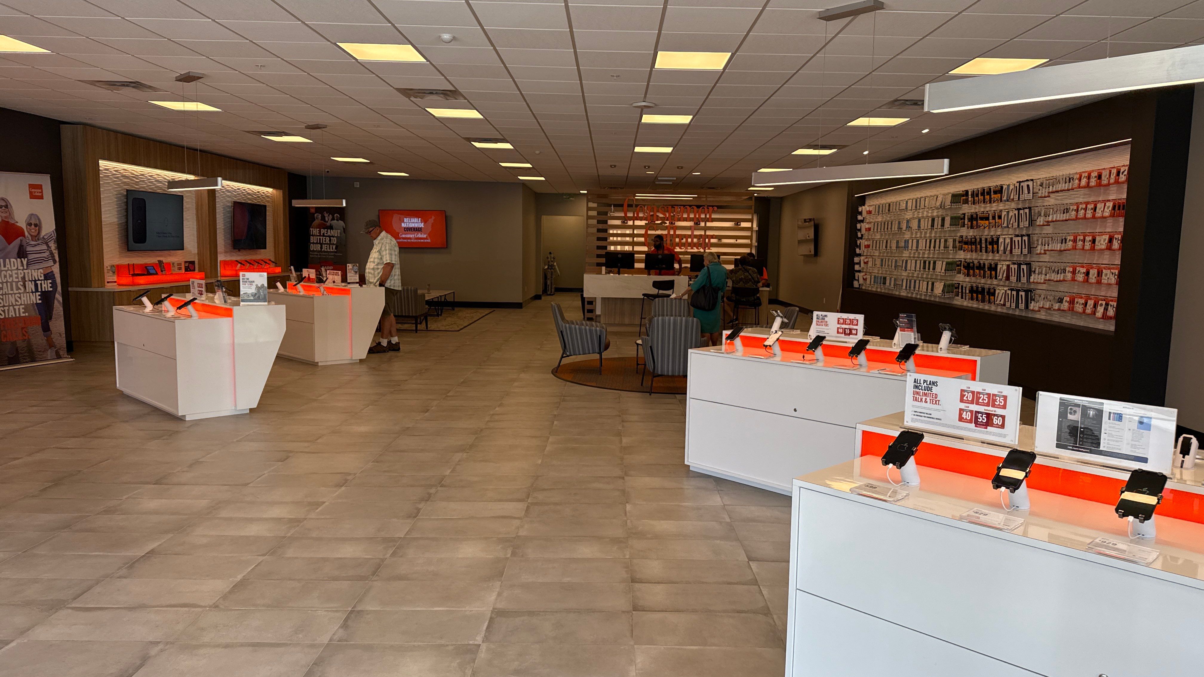 Consumer Cellular Retail Buildout – Security, Networking, Structured Cabling & Access Control – Florida by TeleCommPro