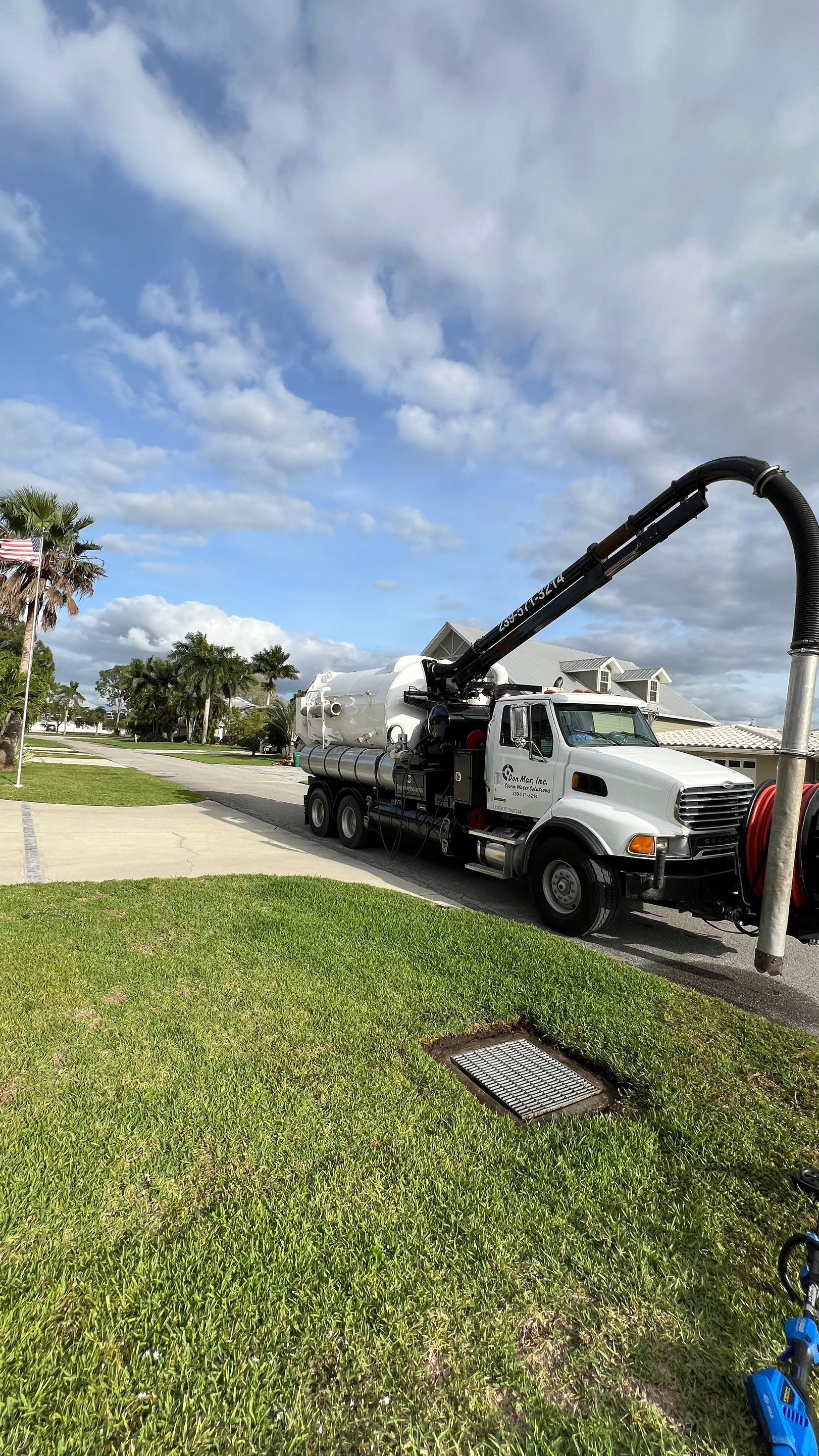 Naples Private Airport Community Catch Basin Cleaning by APS Power & Water
