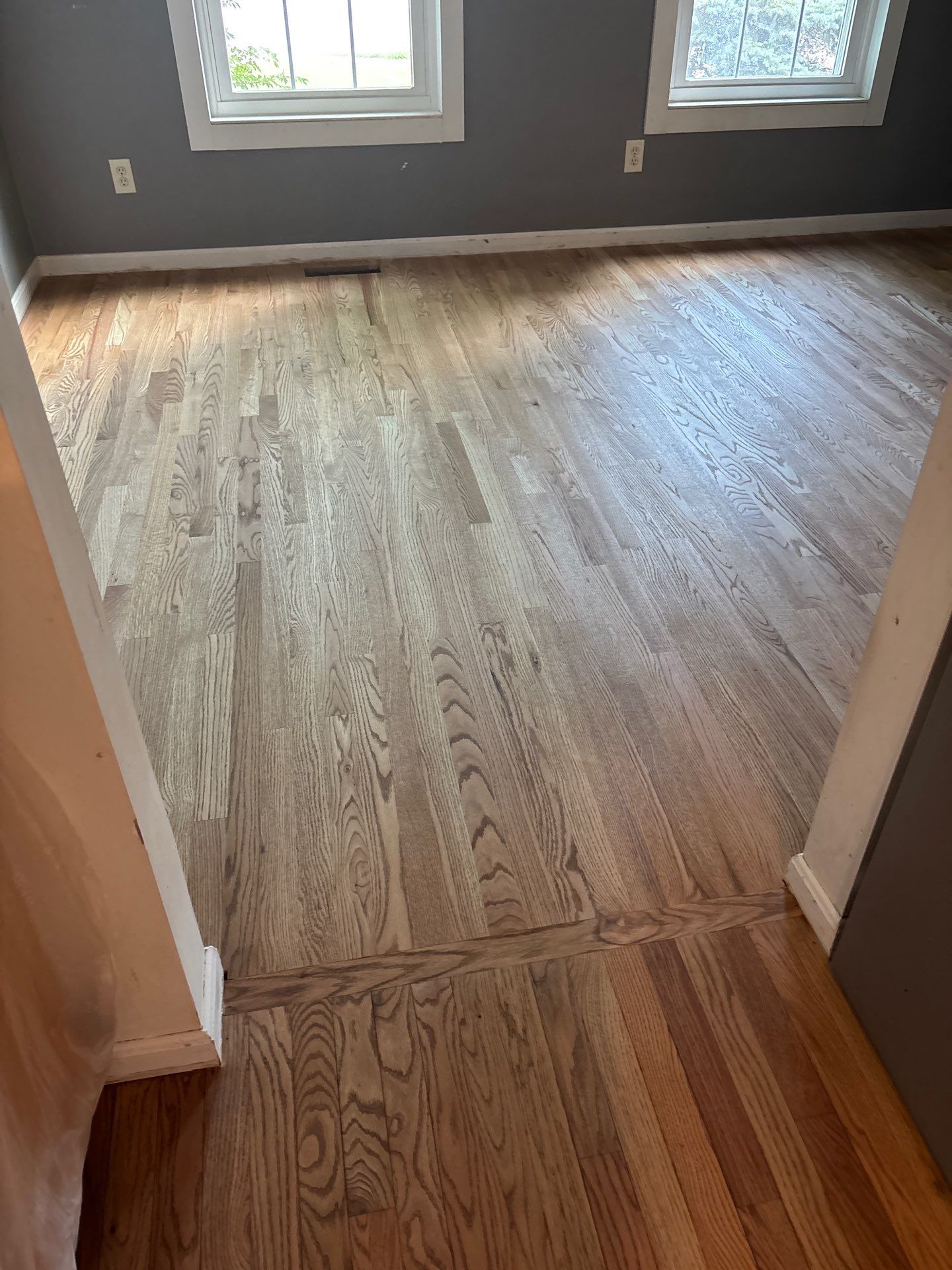 Natural Oak Hardwood Installation and Refinishing in Florence, Kentucky by Footprints Floors Kentucky