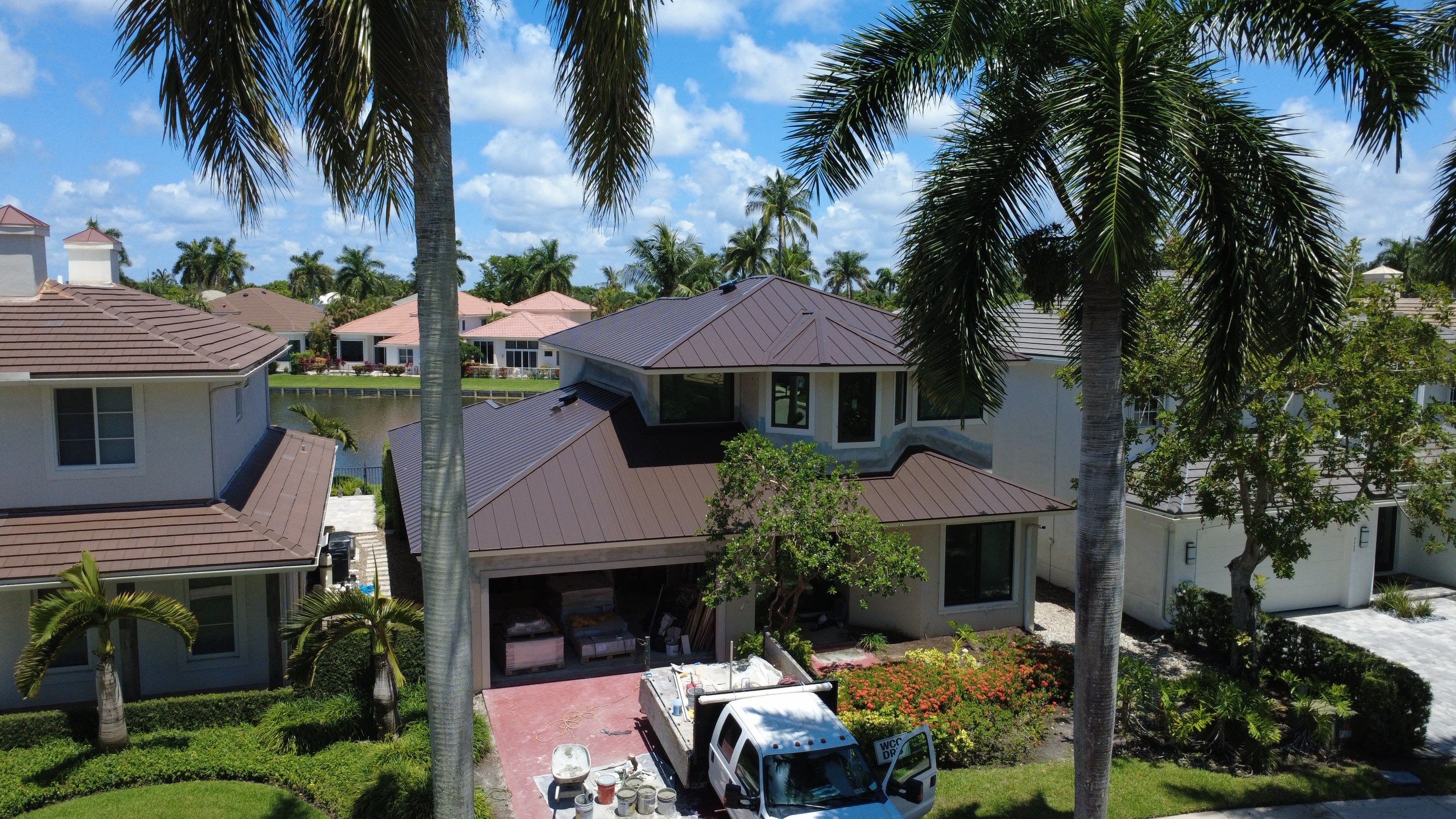 Residential Roofing Installation using 1" Nail strip metal roof by BLUES BROTHERS ROOFING