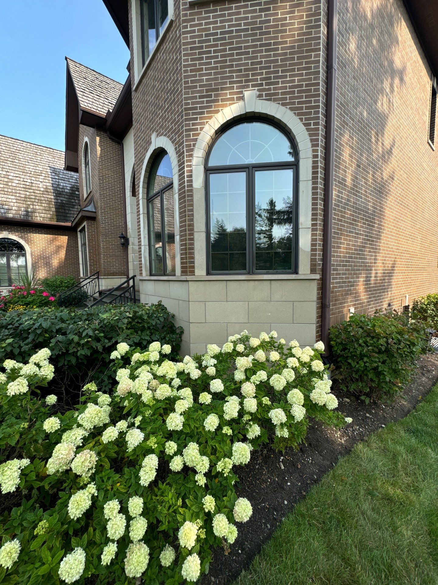 natural stone using Algaecide, soft wash soap by Northern Power Washing LLC.