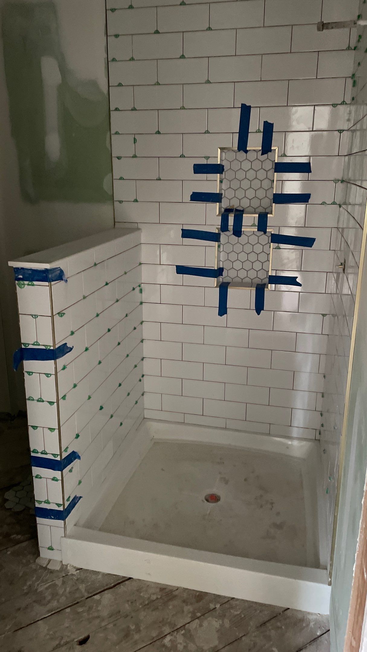 Remodeled Home with new tile floors, Showers and Refinished Oak Floors with stain and Waterbased Finish by Footprints Floors of Coastal Carolina