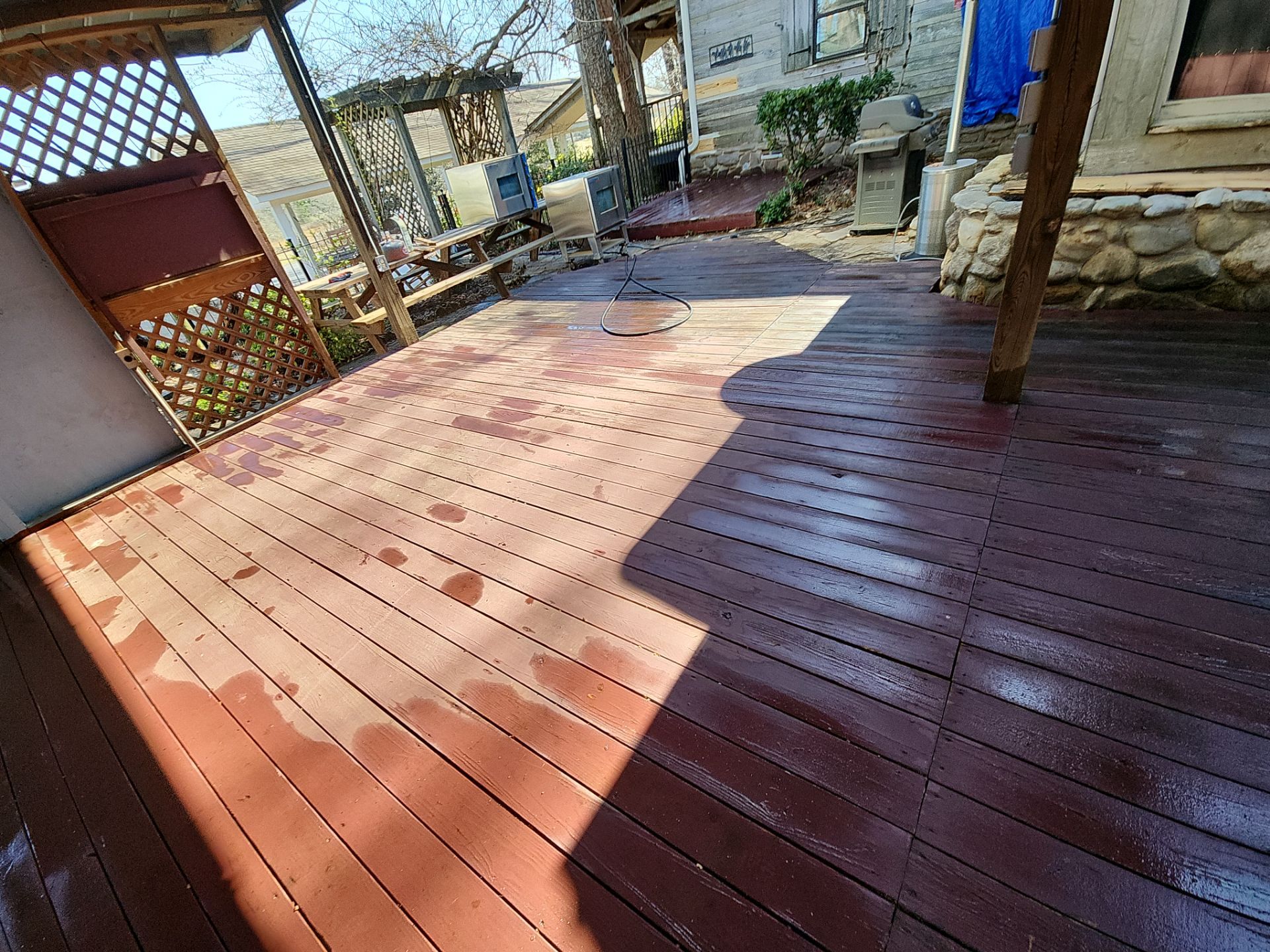Coated Deck using Wood Sealant + Stain by DuraSeal