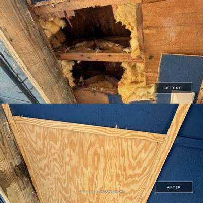 Under-House Ceiling Access Closure in Oak Island, NC by RGR Construction and Roofing, LLC