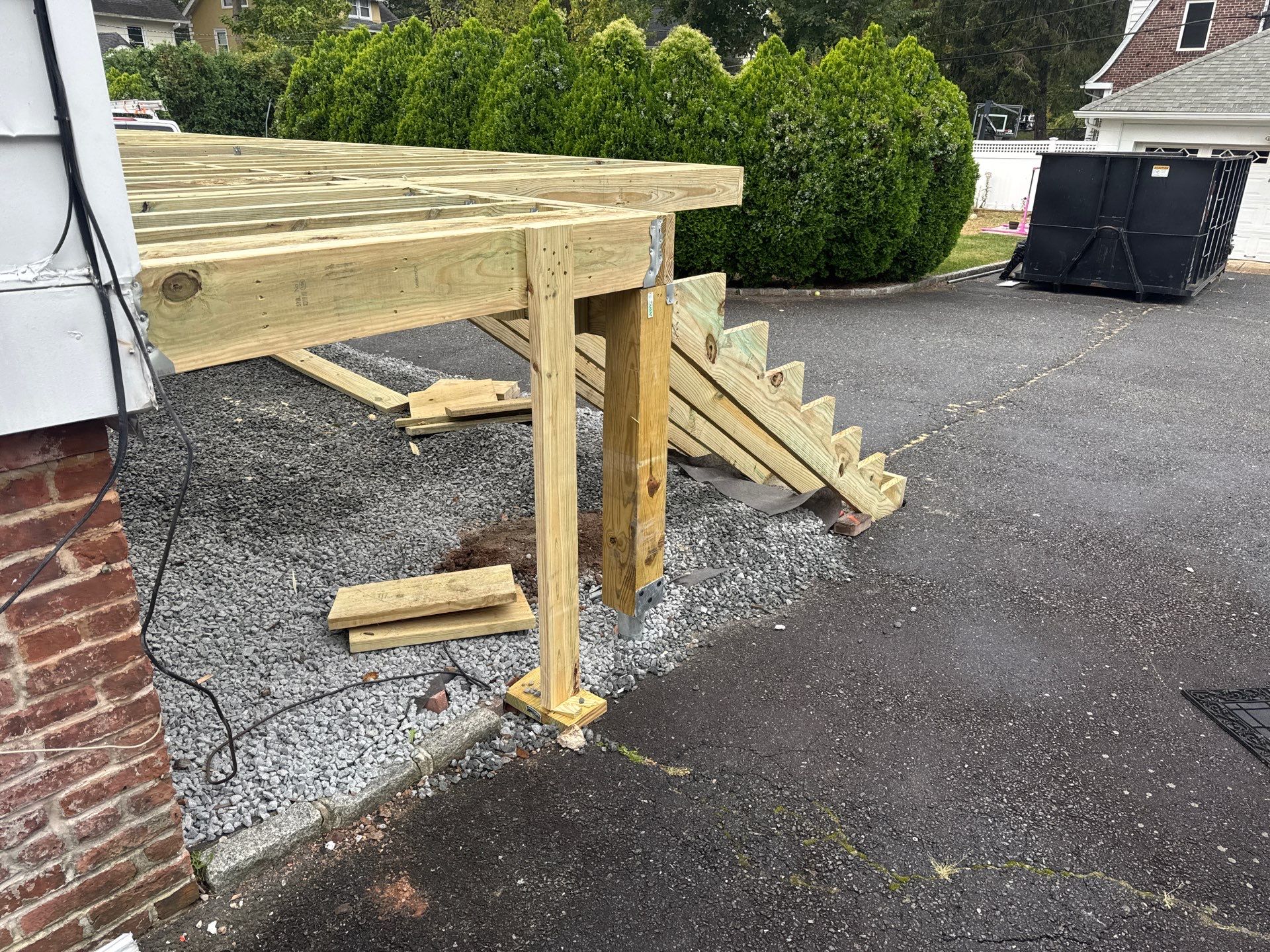 new deck with cable rails in Montclair NJ by deck guardian