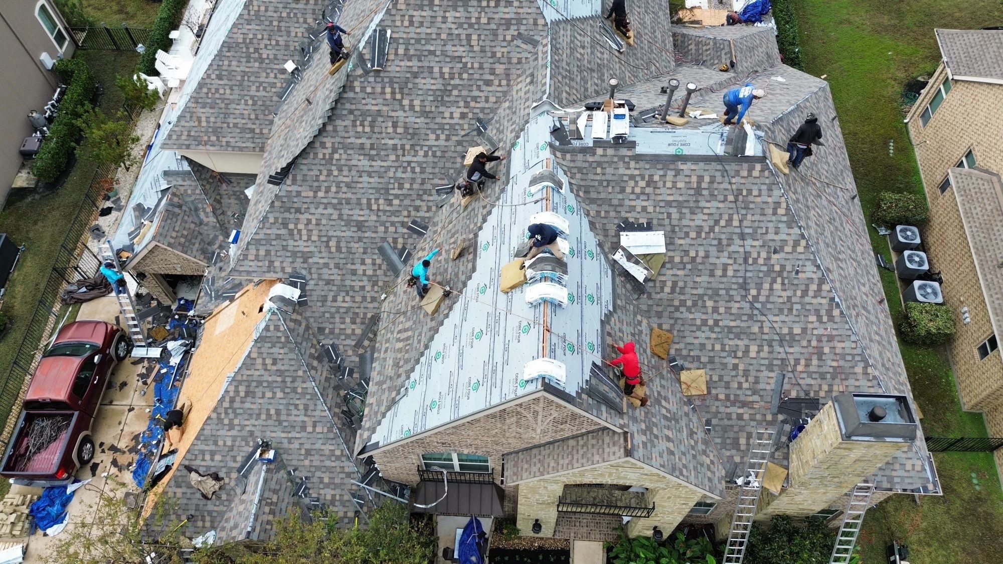 9,000 SQFT Roof Replacement completed in 1 day! by Core Four Roofing