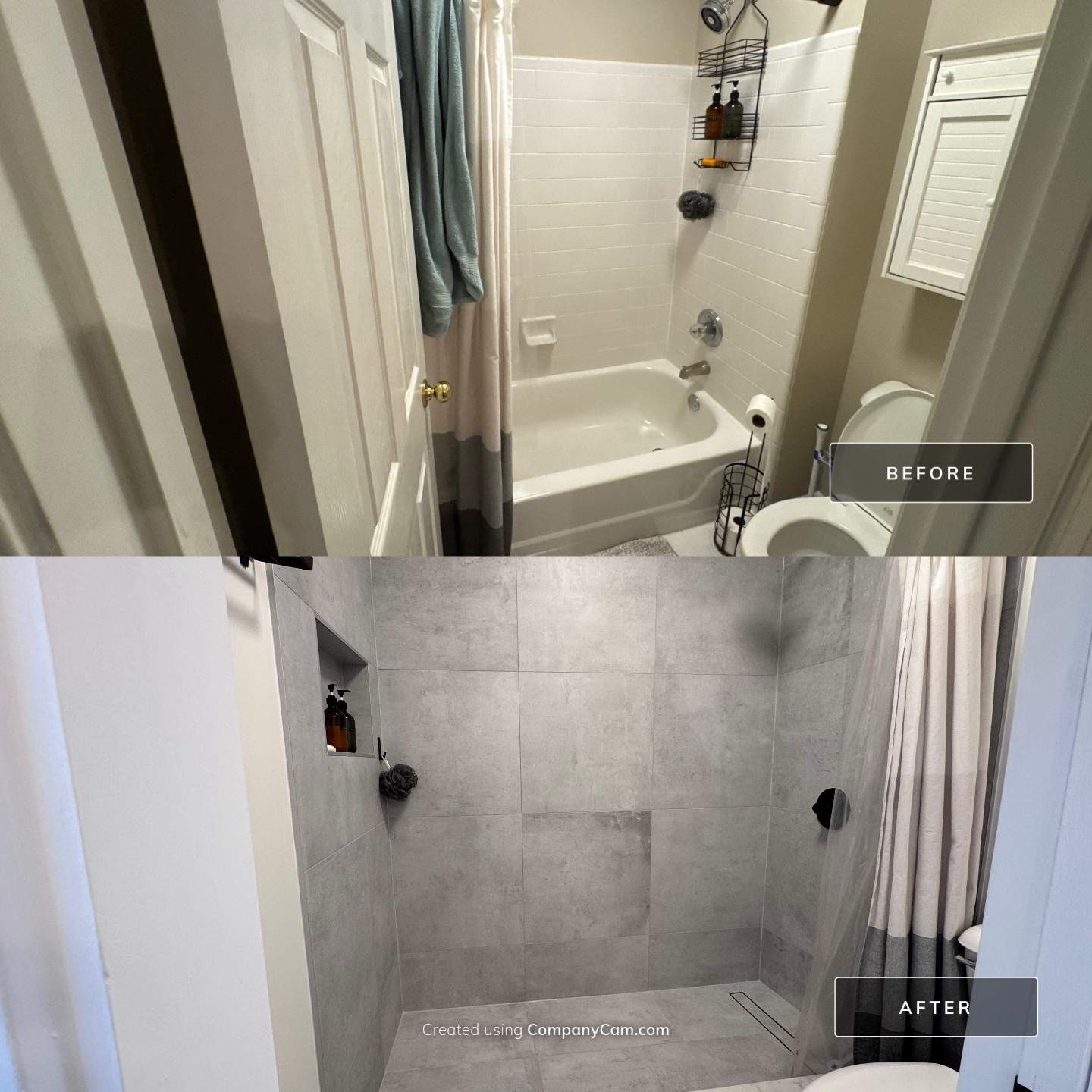 Jack and Jill bathroom renovation by Prudencio