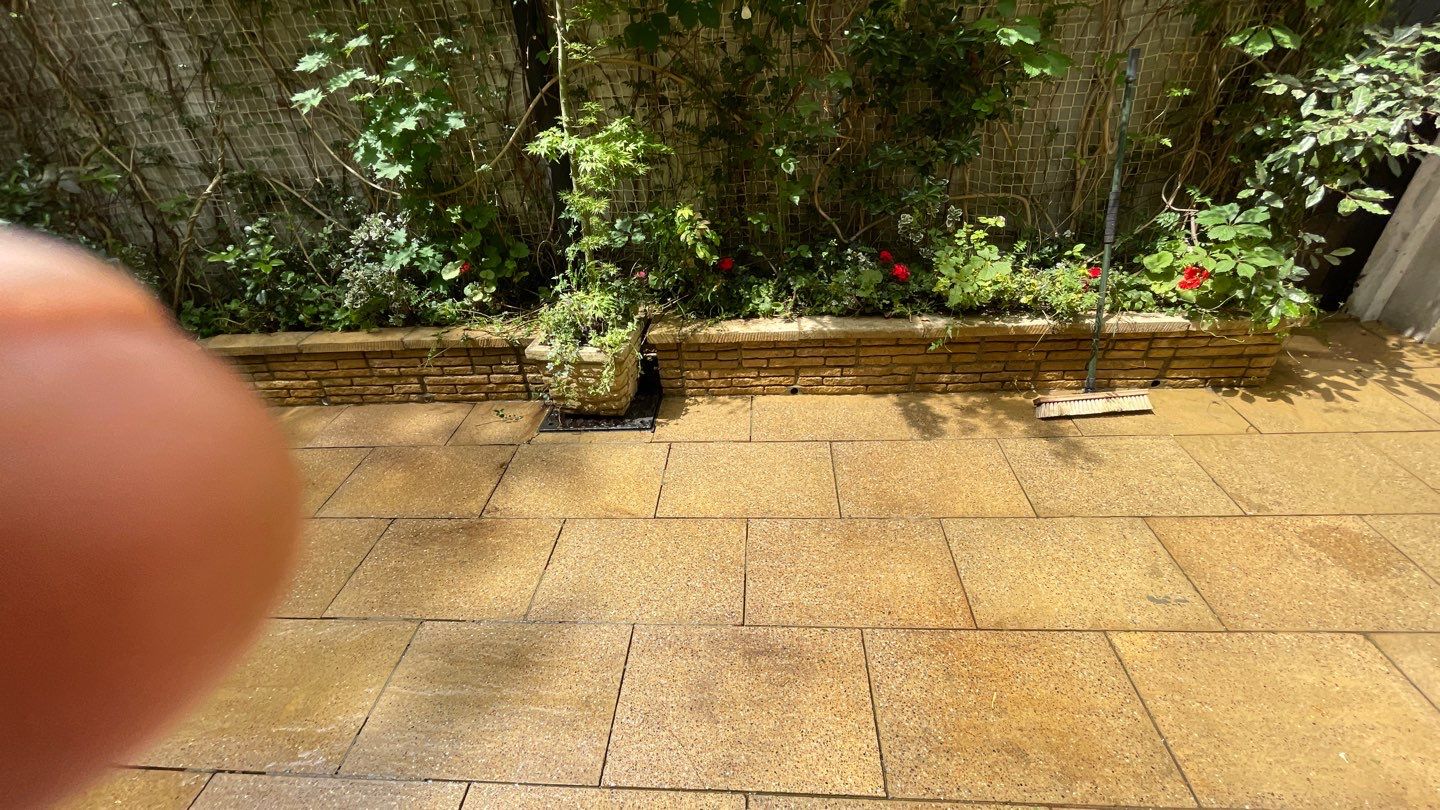 Basement garden patio and render clean by Ges Exterior Cleaning ltd