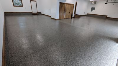 Garage Transformation using Silver Creek and the Penntek Evolution System by Croc Coatings, LLC