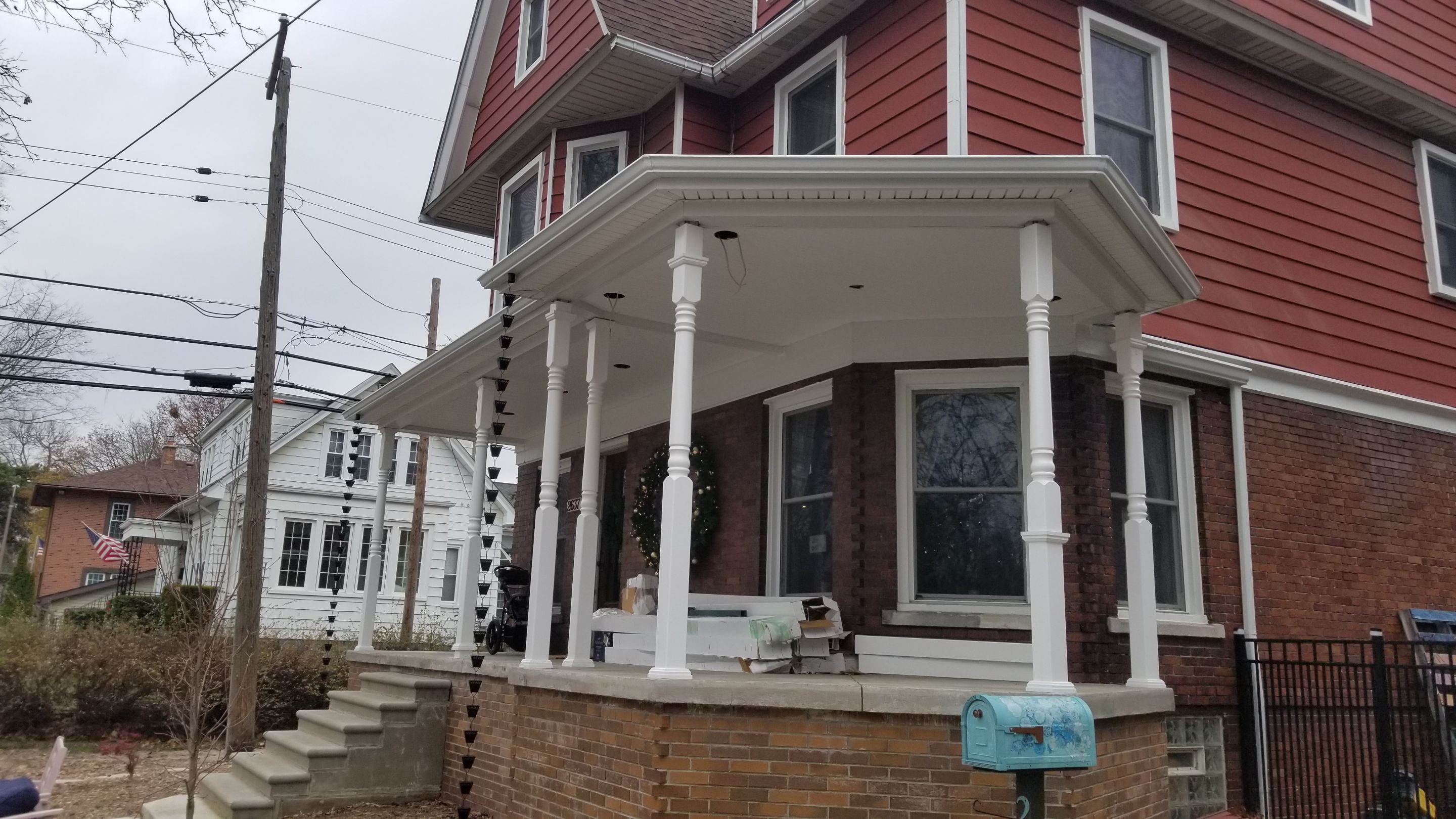 Custom Front Porch on Historic Home by Northwest Construction 