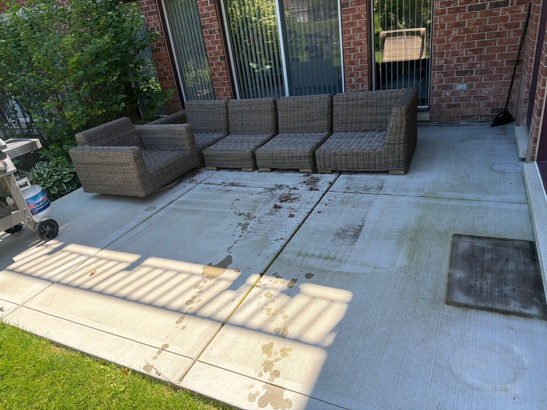 Patio Furniture and Concrete Patio Cleaning by Northern Power Washing LLC.