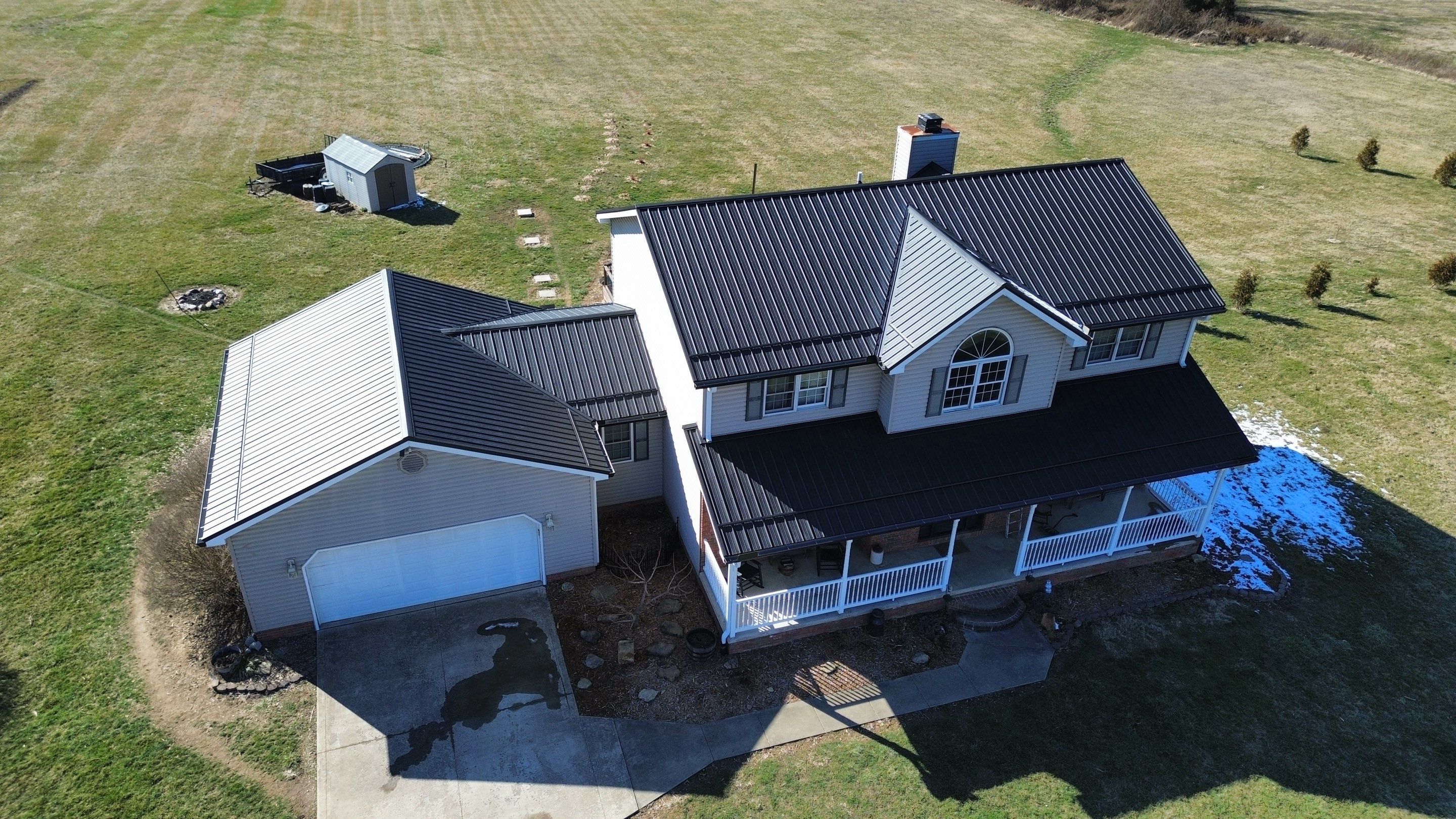 Residential Roofing Installation using Performance Panel Metal - Frost Black by RoofX 