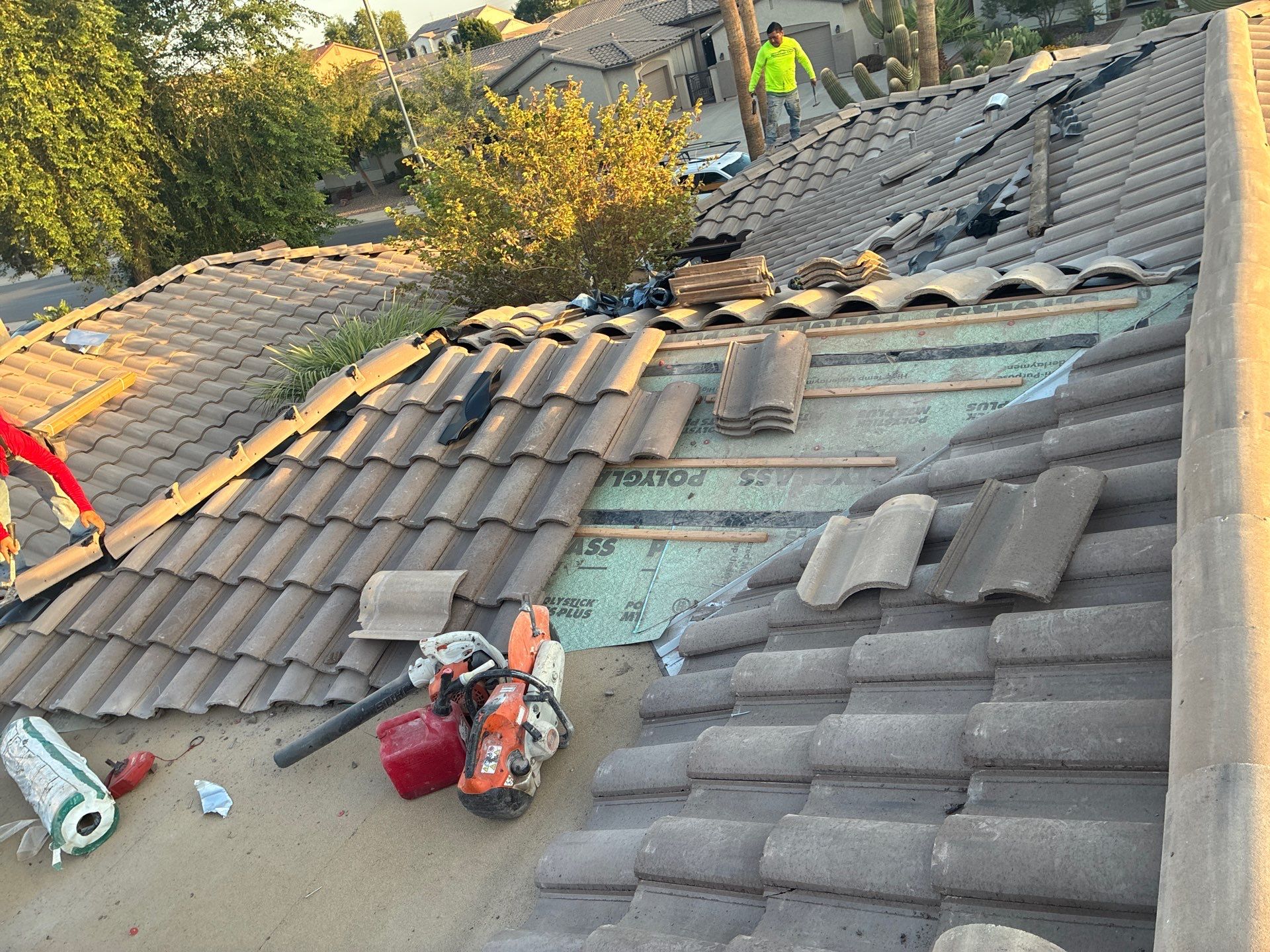 Tile Reset using Concrete Tiles in Chandler AZ by Weather-Tite Roofing