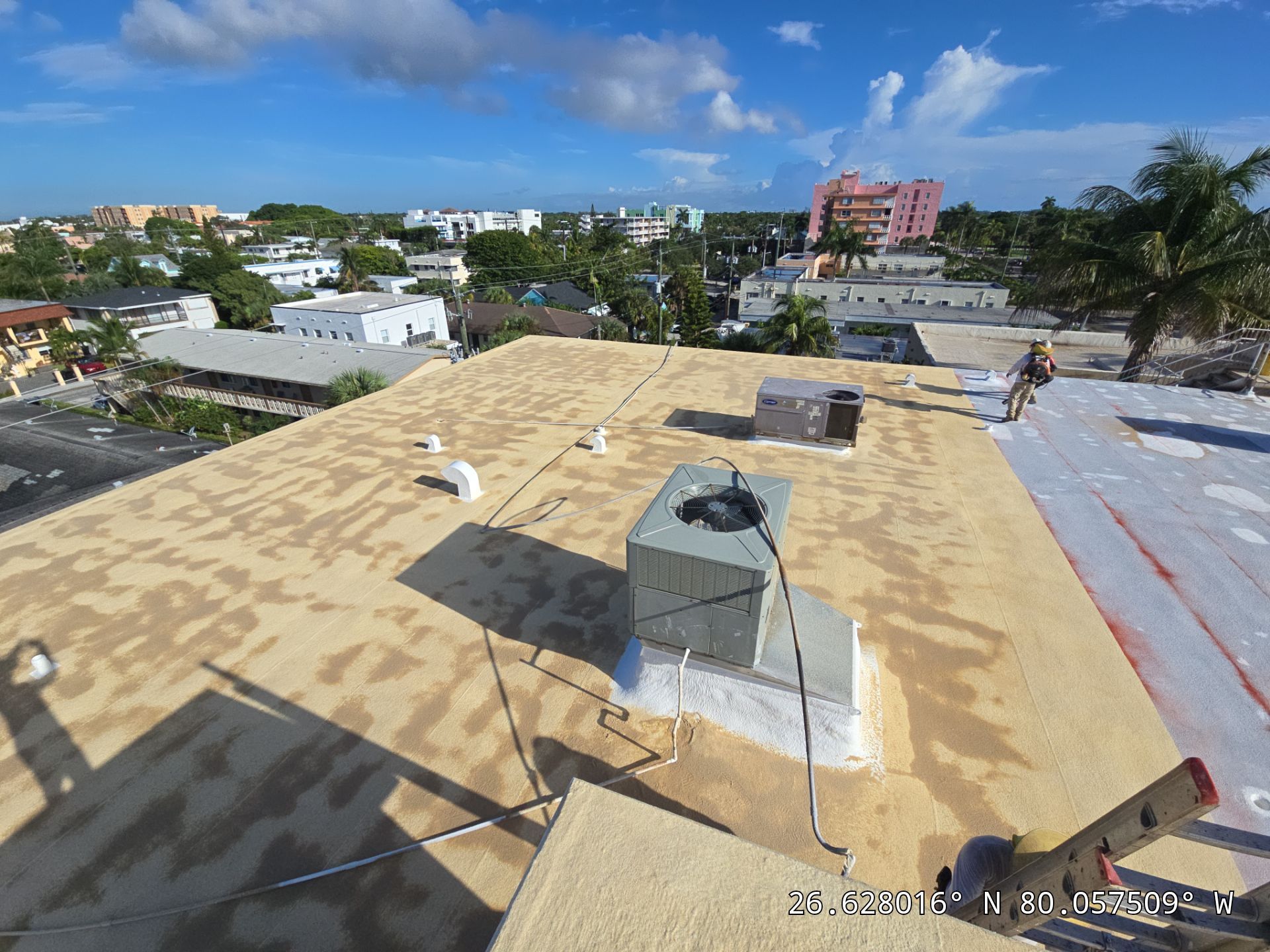 Commercial Roof Restoration for Lake Worth Beach Flat Roof Project by Roof King LLC