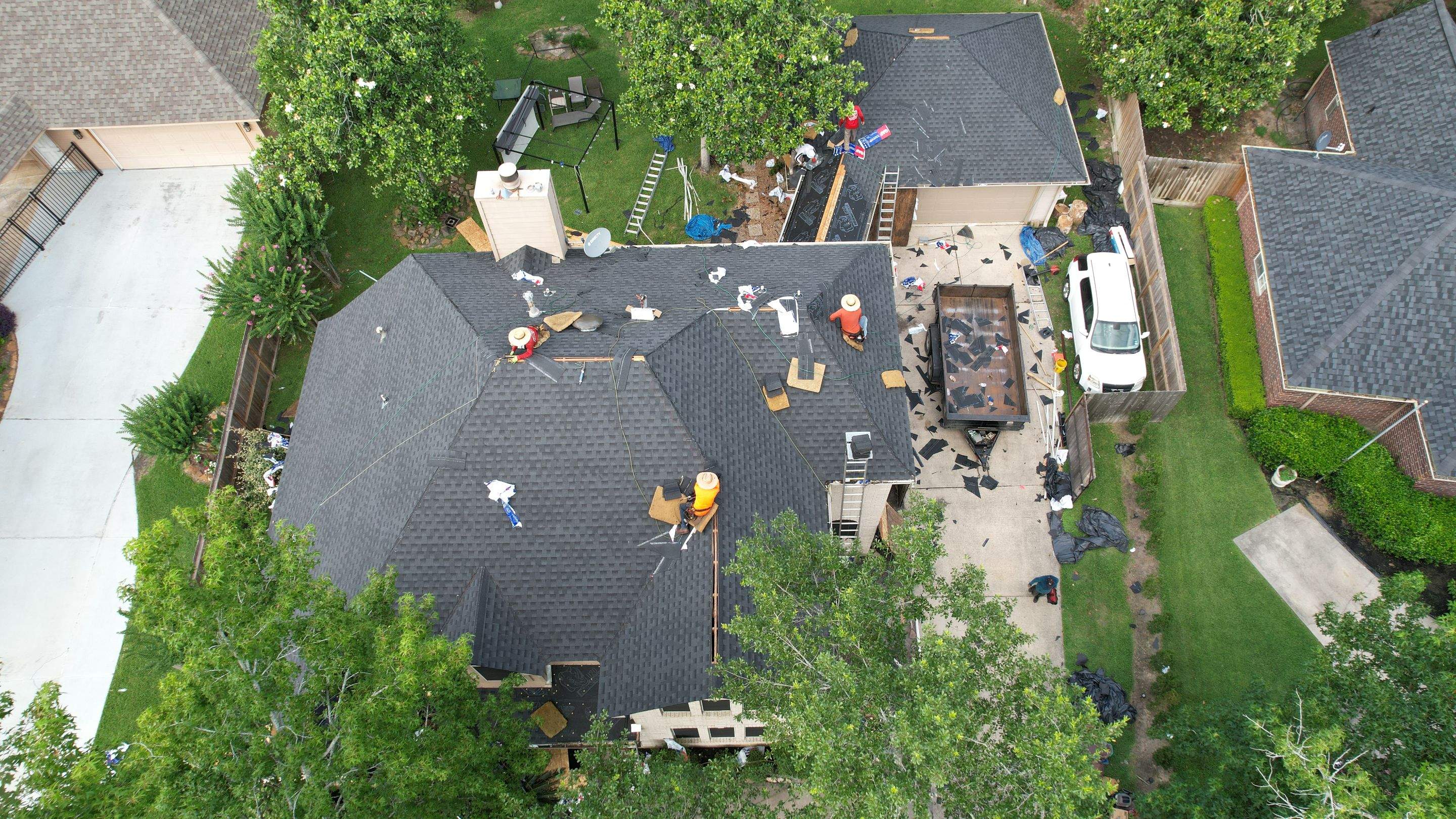 Deep Slate-Blue Shingle Roof Replacement — Conroe, TX by PL Roofing & SB Roofing, LLC.