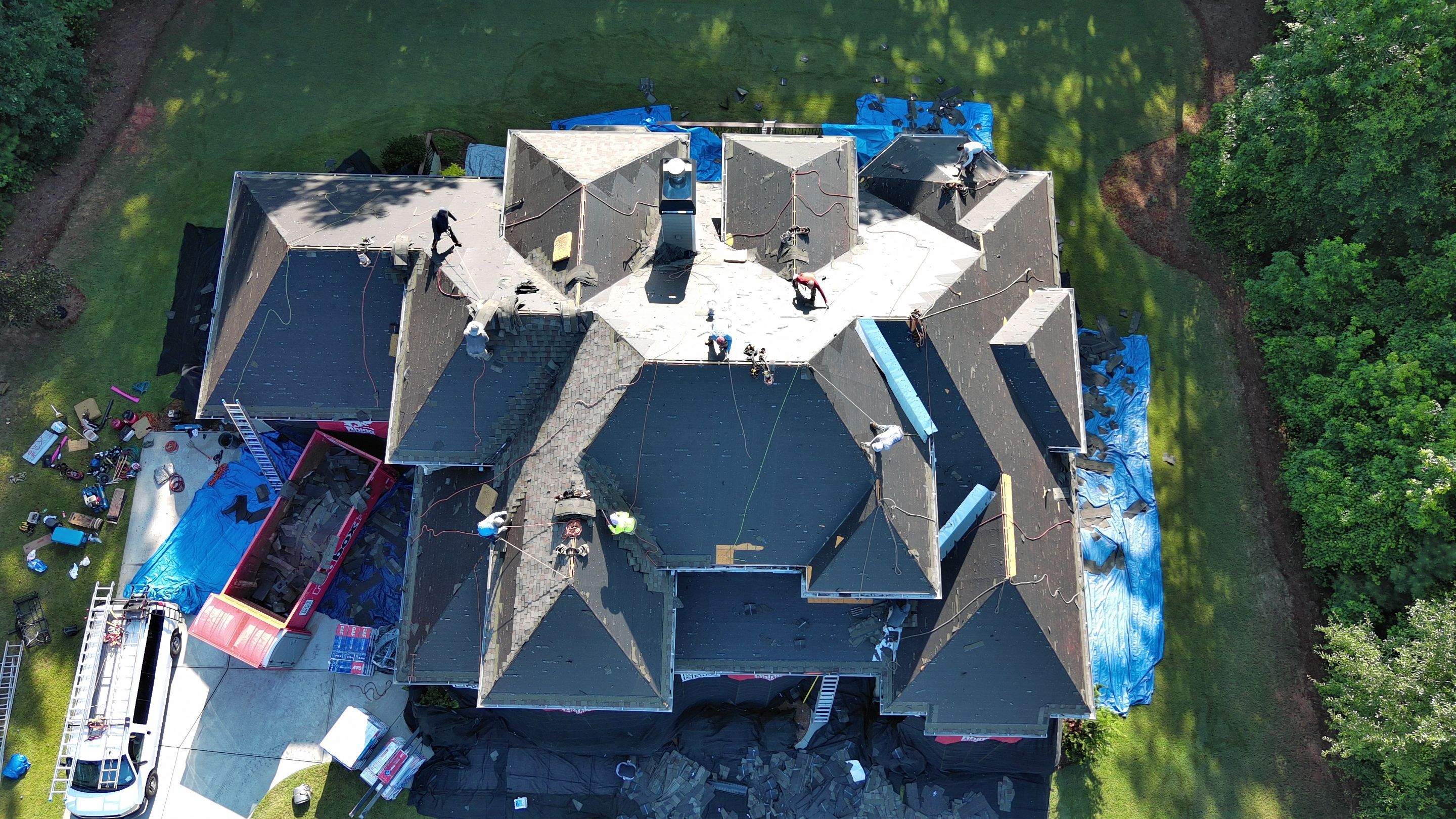 New roof installation and shingle colors by Rhino Restoration