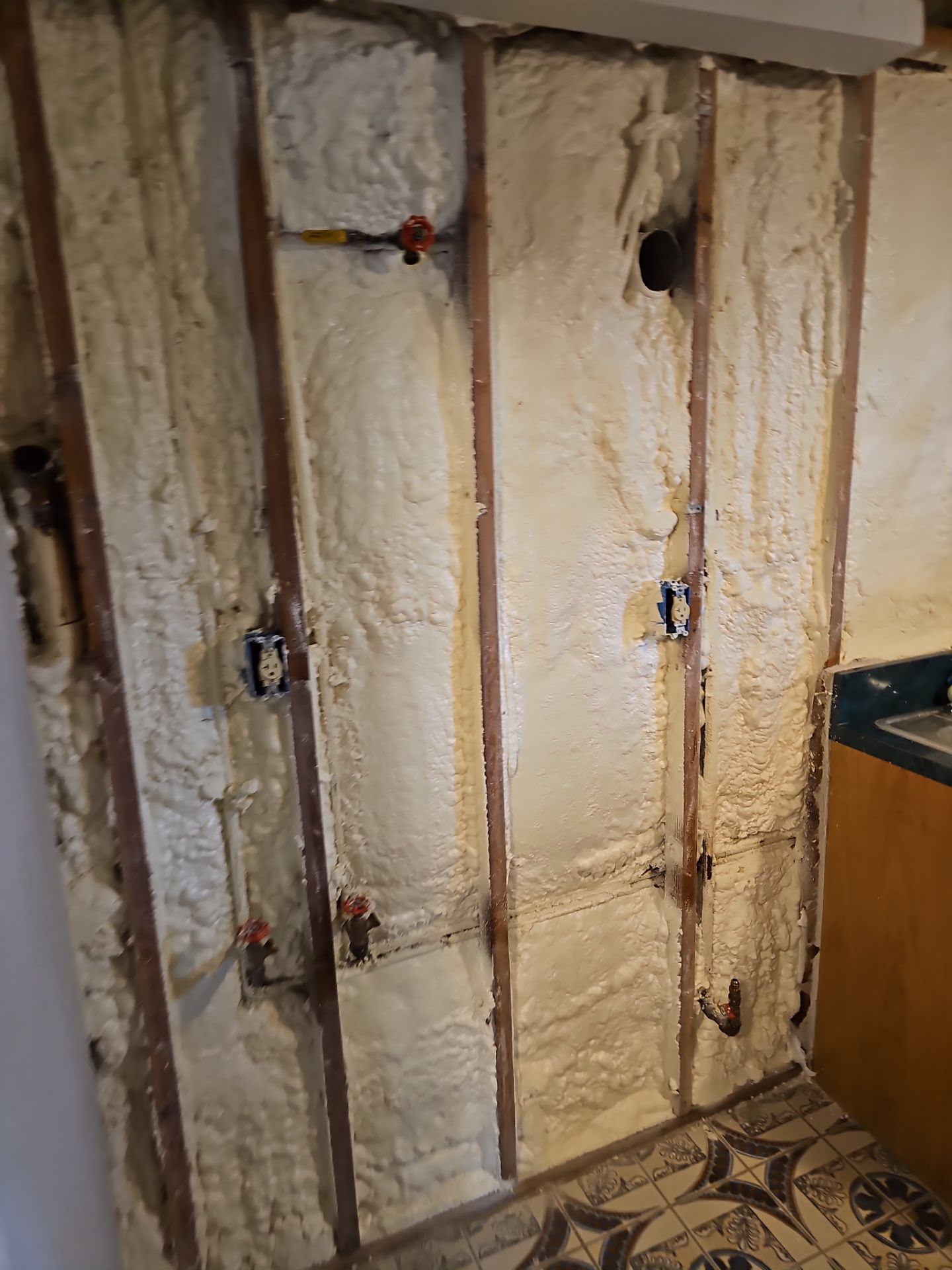 Basement Exterior Walls using Closed Cell Spray Foam by NYS Foam & Energy