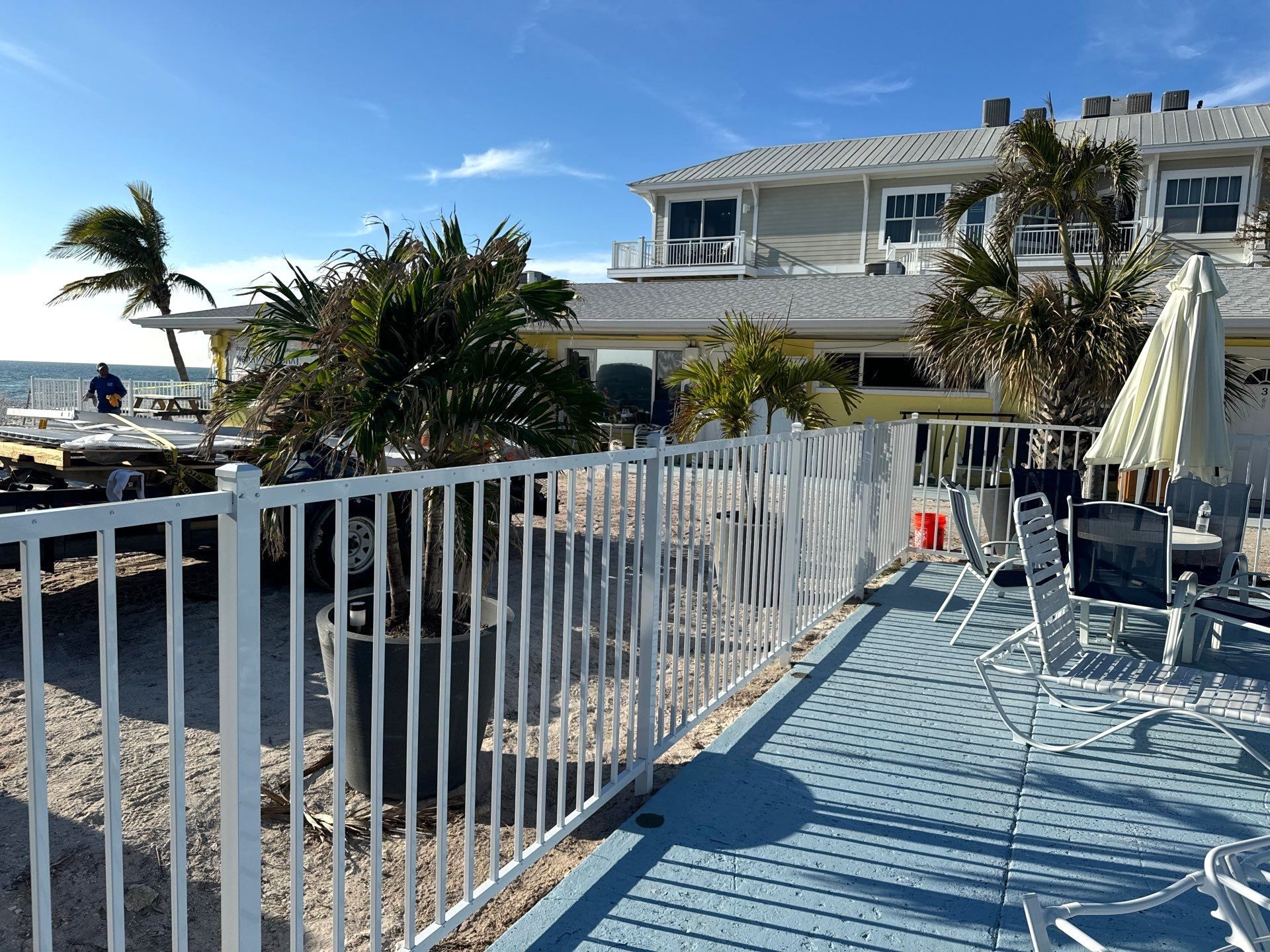 Aluminum Fence Installation using 2-Rail 4ft White Aluminum Fence by Asap fence and gates, LLC
