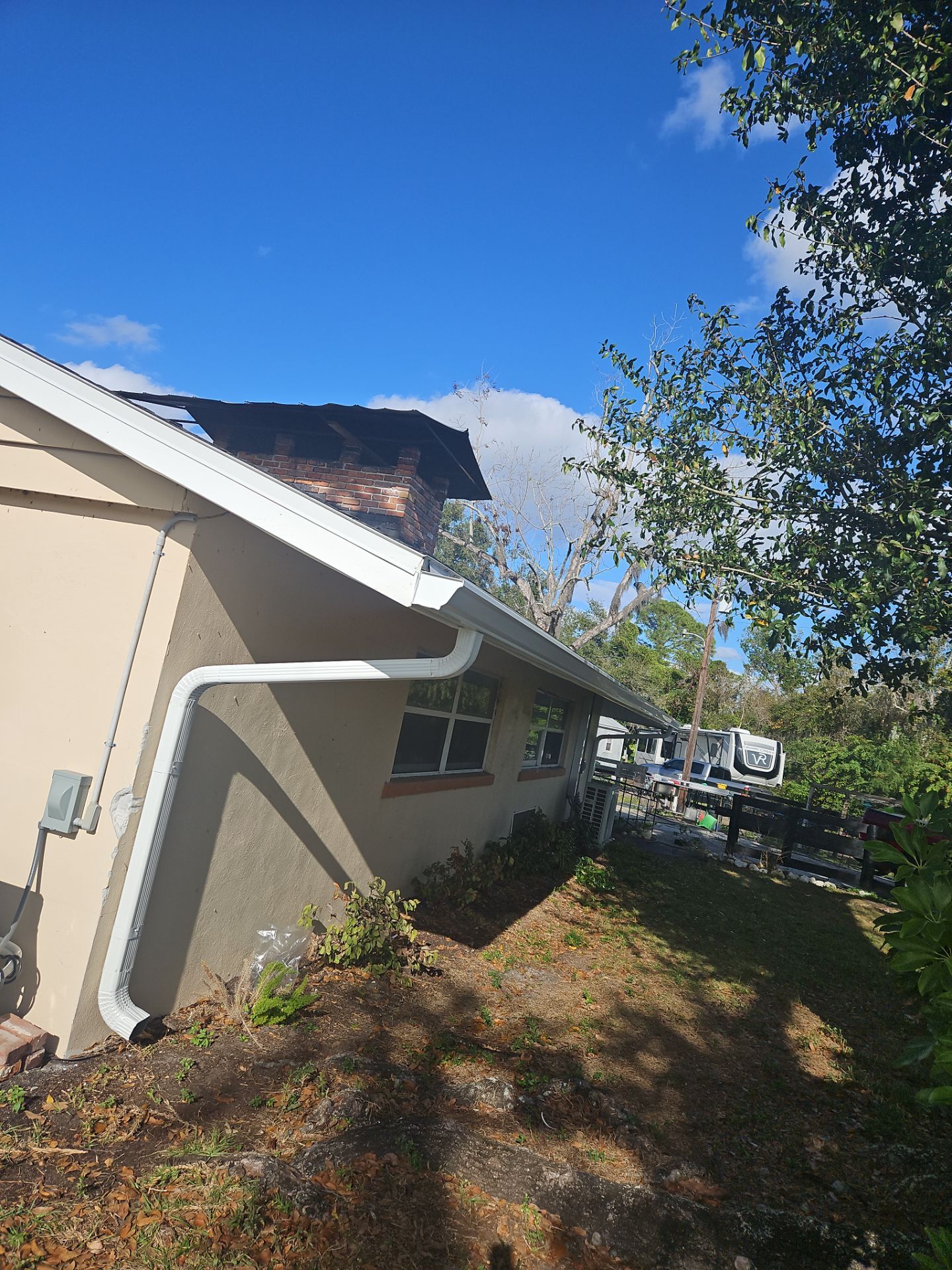 Soffit and Fascia Installation and Smooth Box Gutters and Downspouts in Sarasota FL by Gutter Professors
