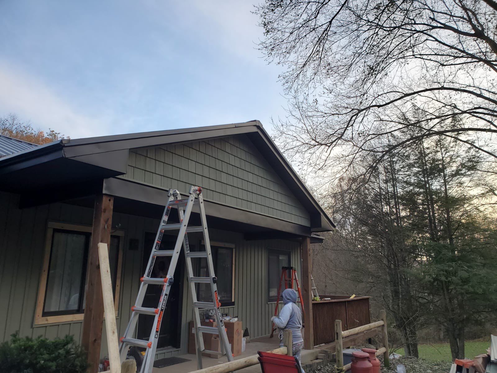 Metal Roof and Vinyl Siding, Soffit, Gutters using LifeTite Premium metal roofing  by Secure Construction Company Inc