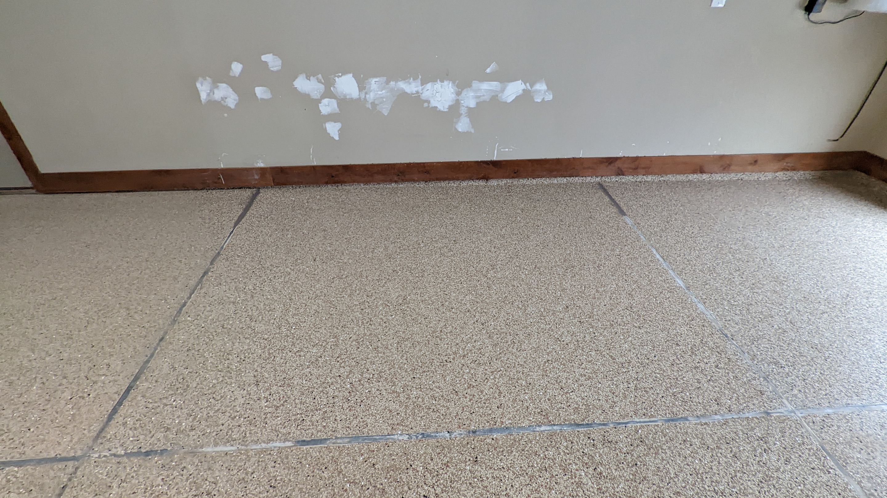 Garage Transformation using Sandstone by Croc Coatings, LLC