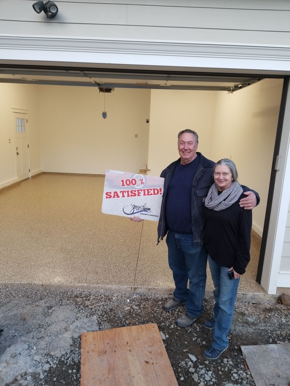 Garage Floor in Sandstone by Spectrum Painting, LLC