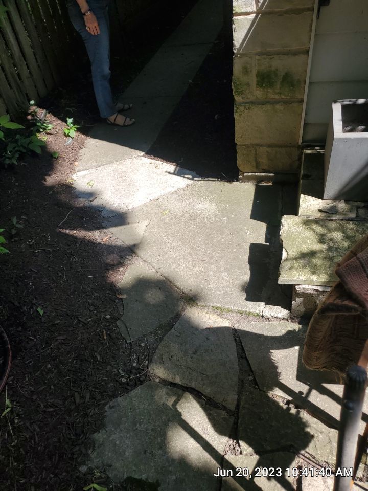 natural stone cleaning using Algaecide, soft wash soap by Northern Power Washing LLC.