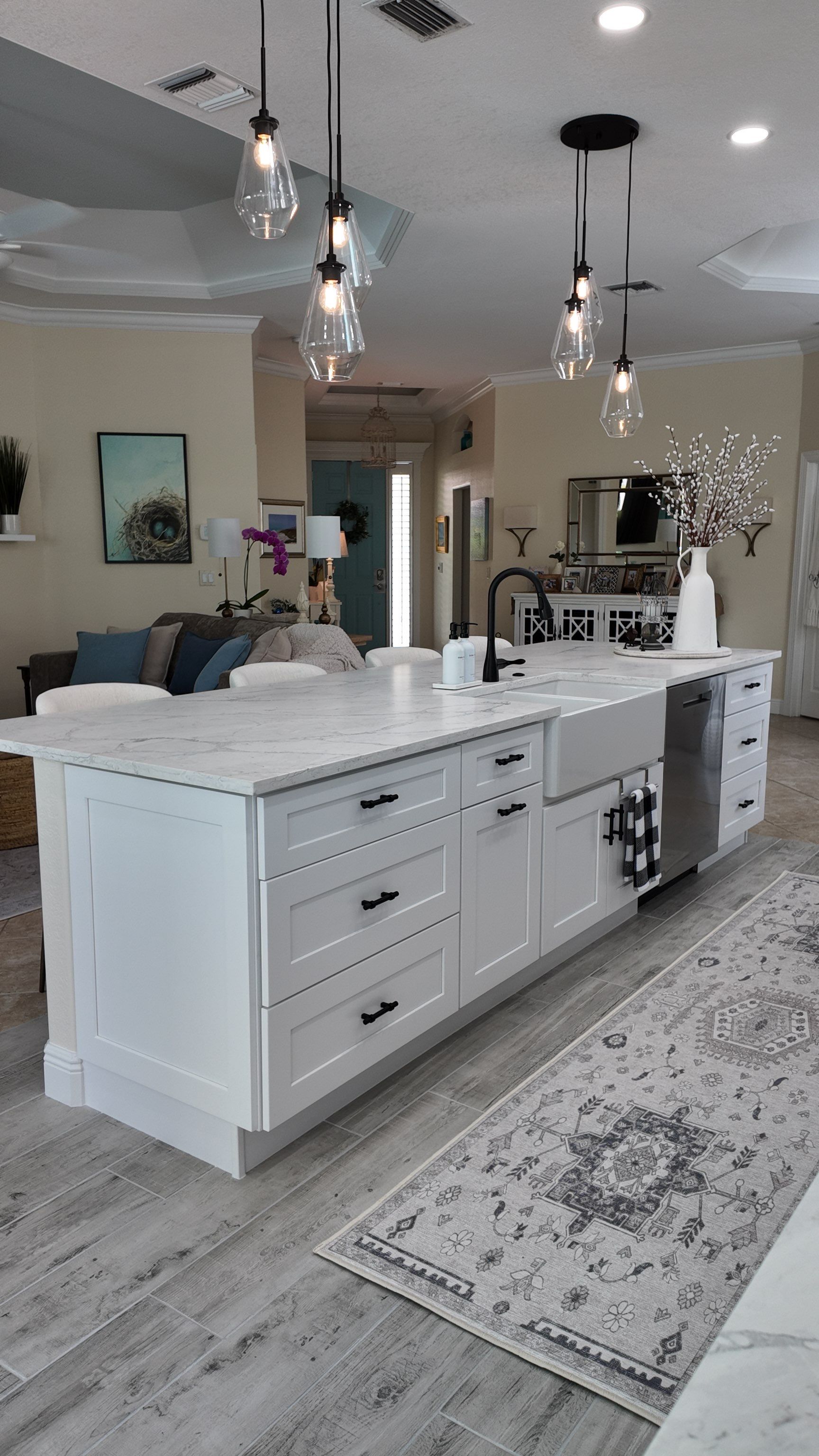 Kitchen Remodel with Honed Quartz Countertops by Give Freedom Homes