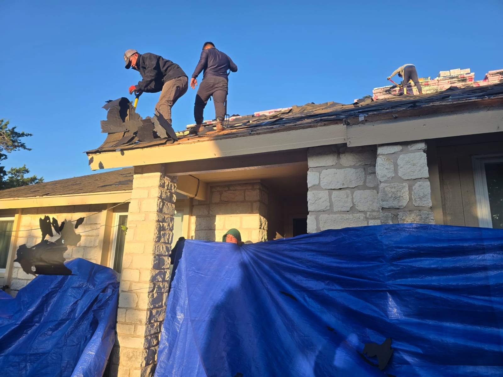 Leander Hail Damage Restoration and Architectural Shingle Roof Replacement by Caliber Restoration LLC