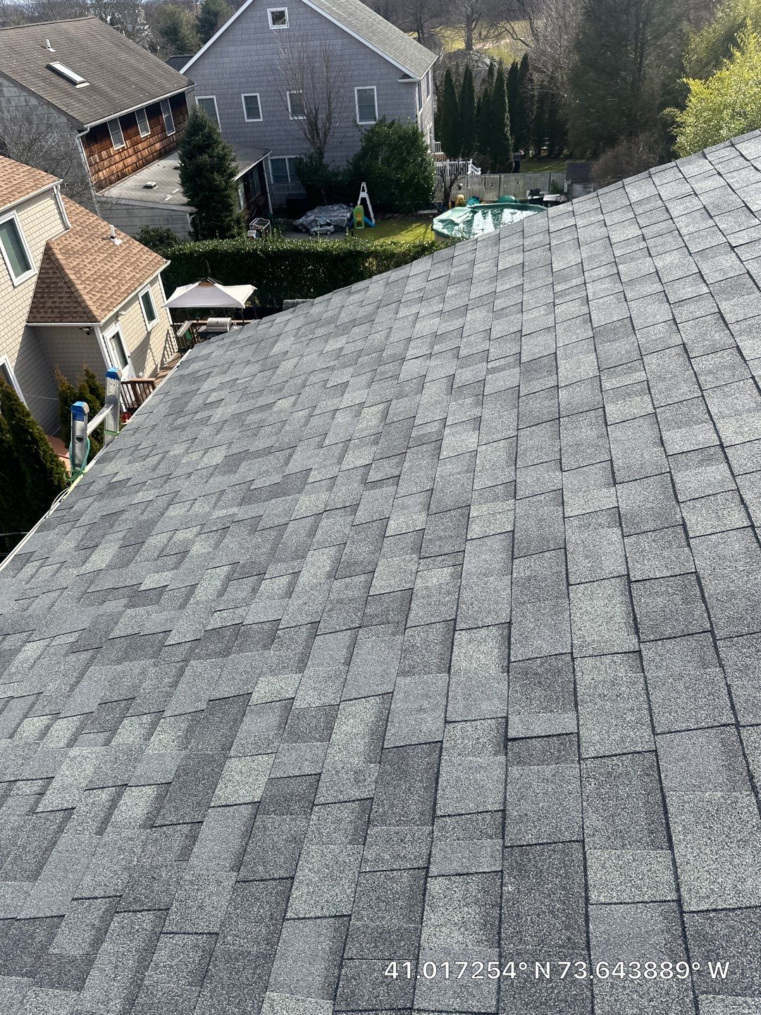 Siding Installation using Certainteed Cedar Impressions Straight Edge Perfection Shingles - D7 - Sterling Gray by A Plus Exterior