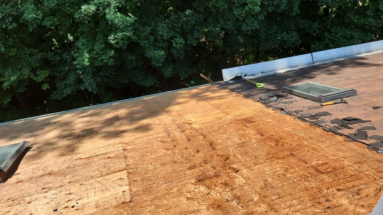 Residential Roofing Installation using Owens Corning Duration Brownwood by A Plus Exterior